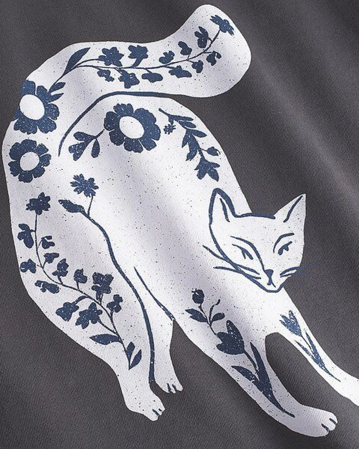 DEDICATED Ystad Flower Cat Damen Sweatshirt – Ansicht 3