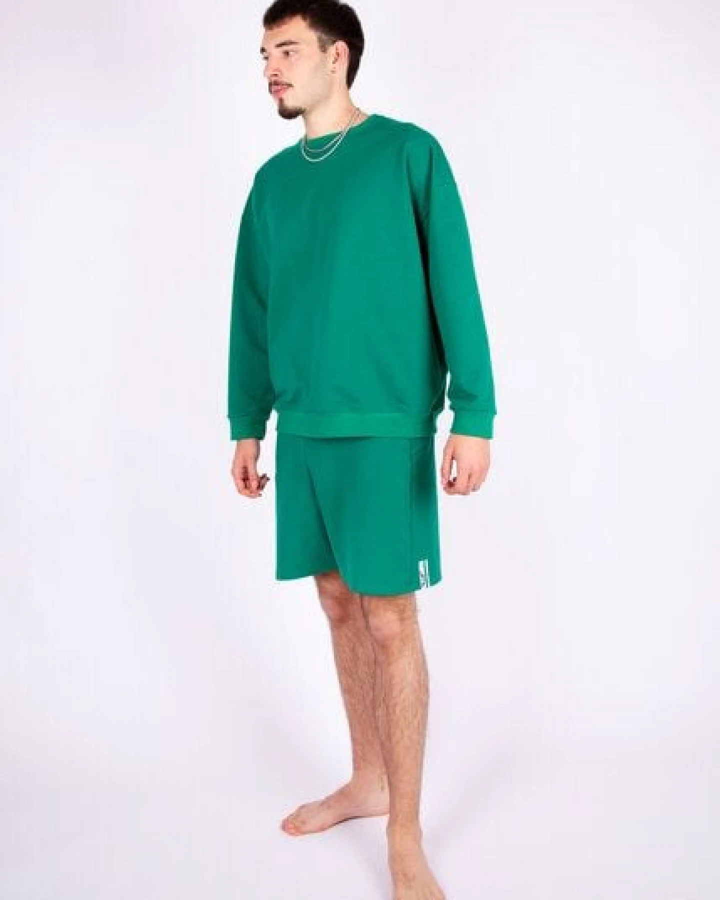 ÆVRIL Unisex Sweatshirt // Emerald Green // Bio-Baumwolle – Ansicht 2