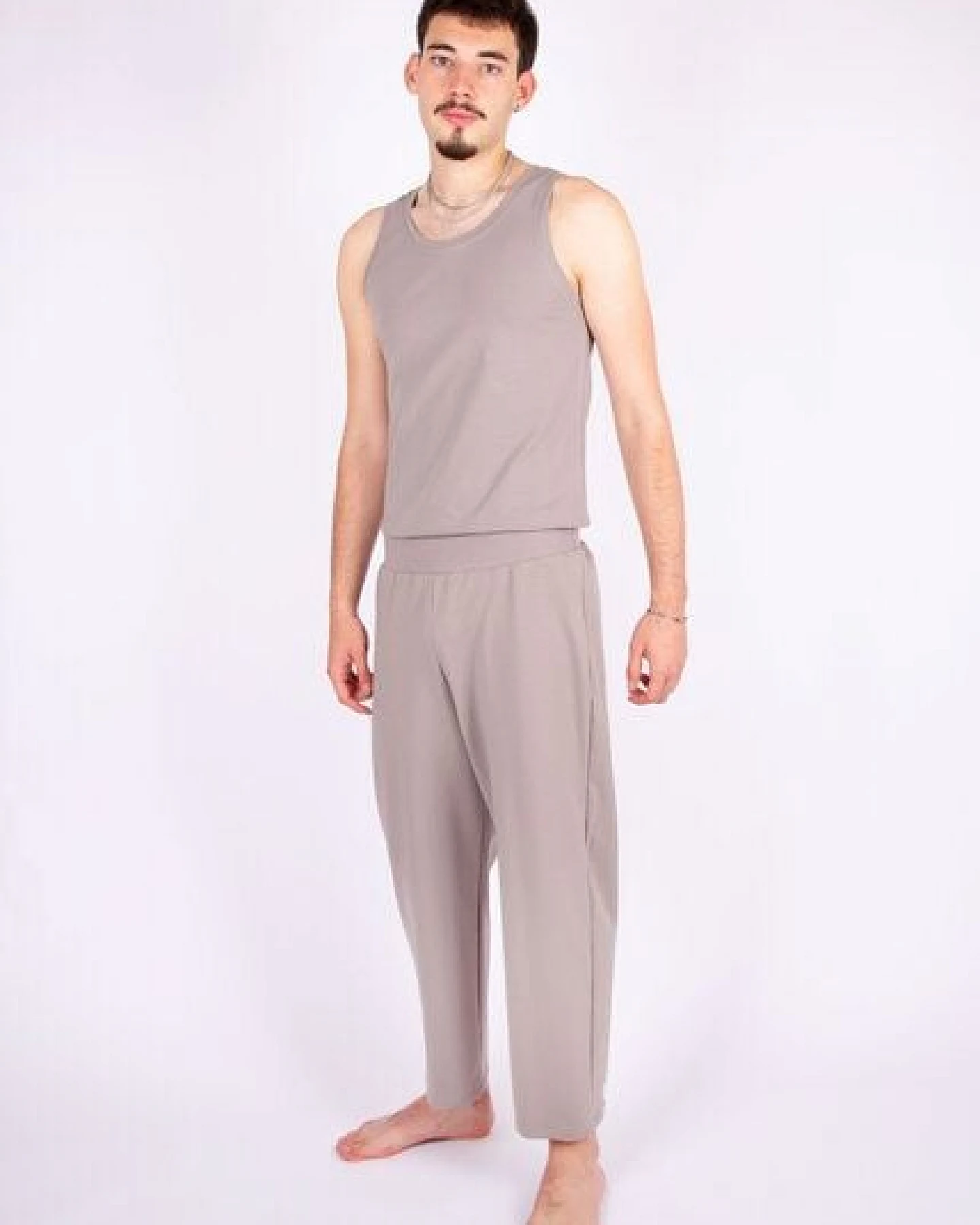 ÆVRIL Unisex Yogahose // Dolphin Grey // Bio-Baumwolle – Ansicht 2