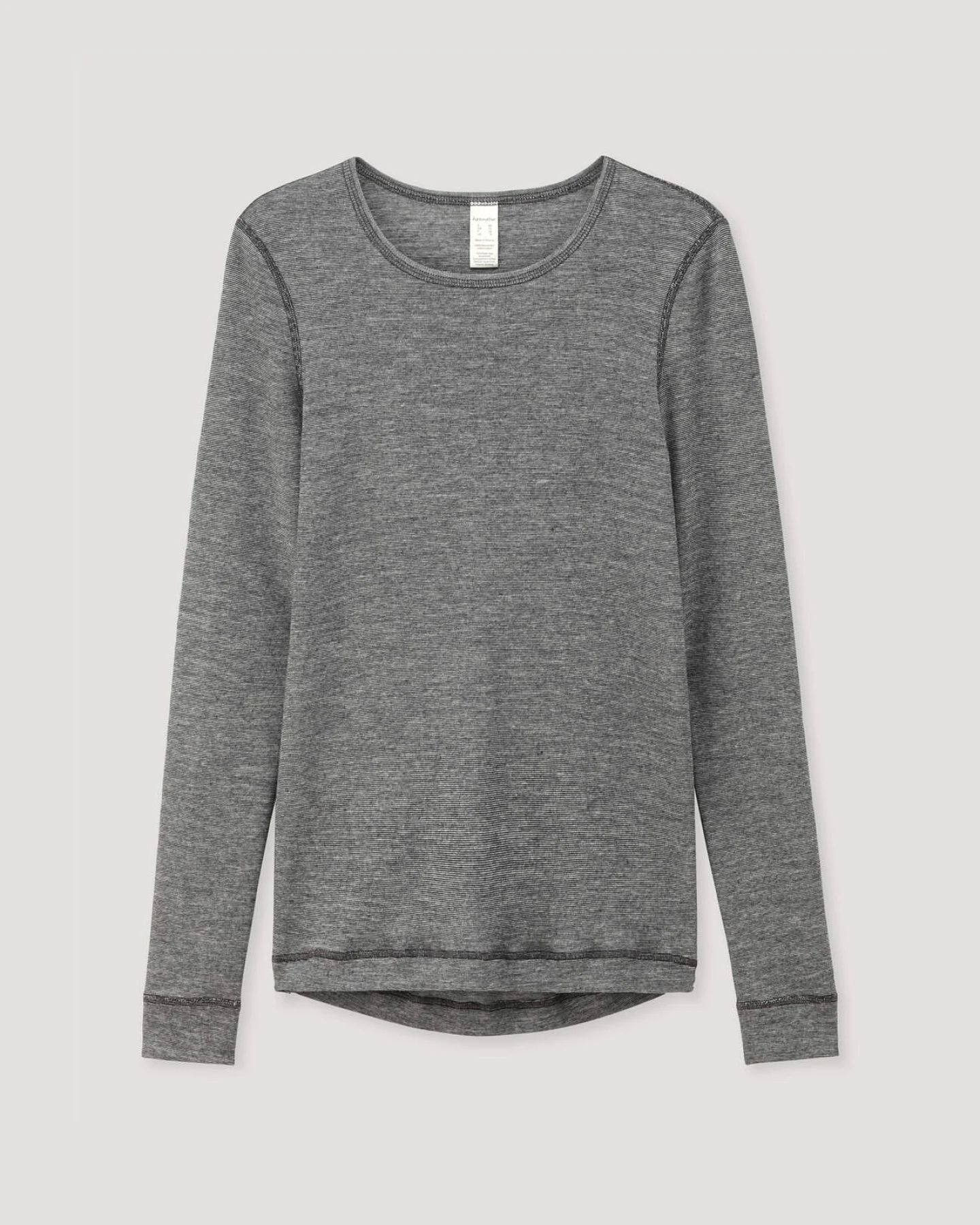 hessnatur Damen Langarmshirt SILK & WARM TOUCH mit Bio-Merinowolle und Seide - grau - Größe 38 – Ansicht 3