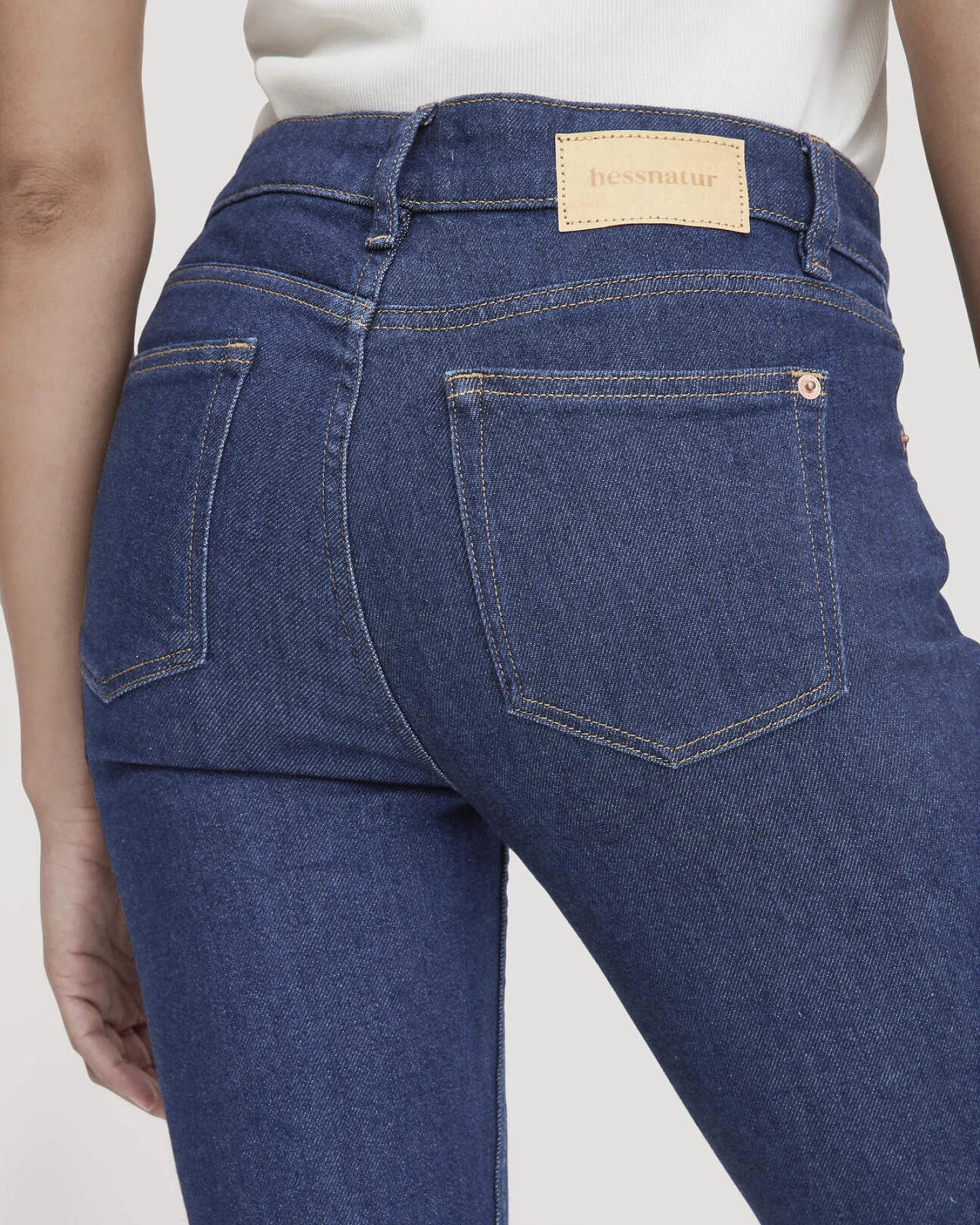 hessnatur Damen Jeans LINA Skinny aus Bio-Denim - blau - Größe 26/30 – Ansicht 3
