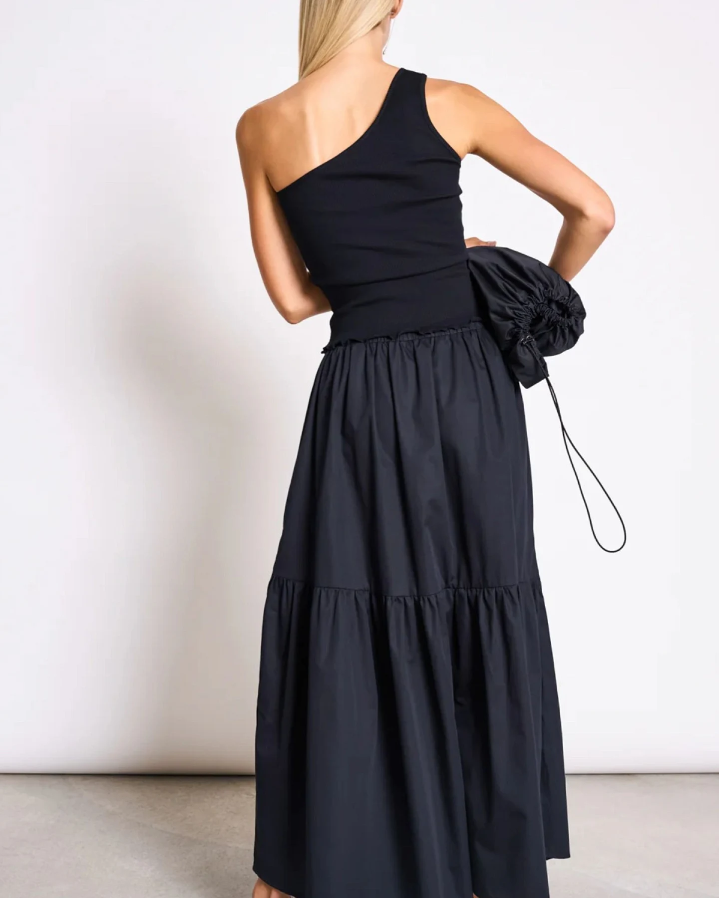 Top Tigris One Shoulder Schwarz – Ansicht 5