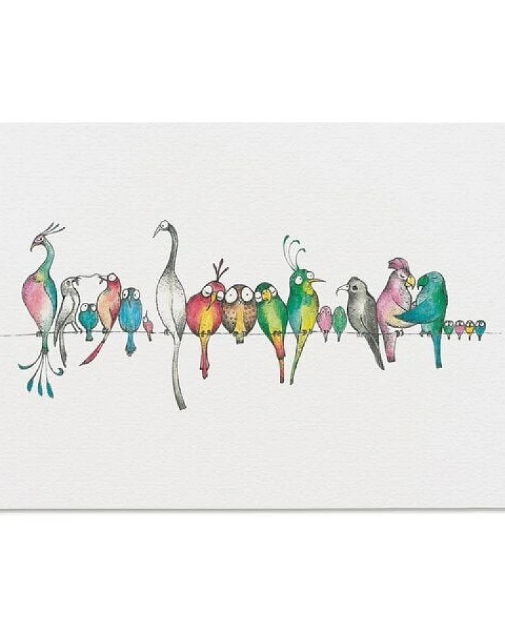 LIGARTI Holzbrettchen - Vogelparade