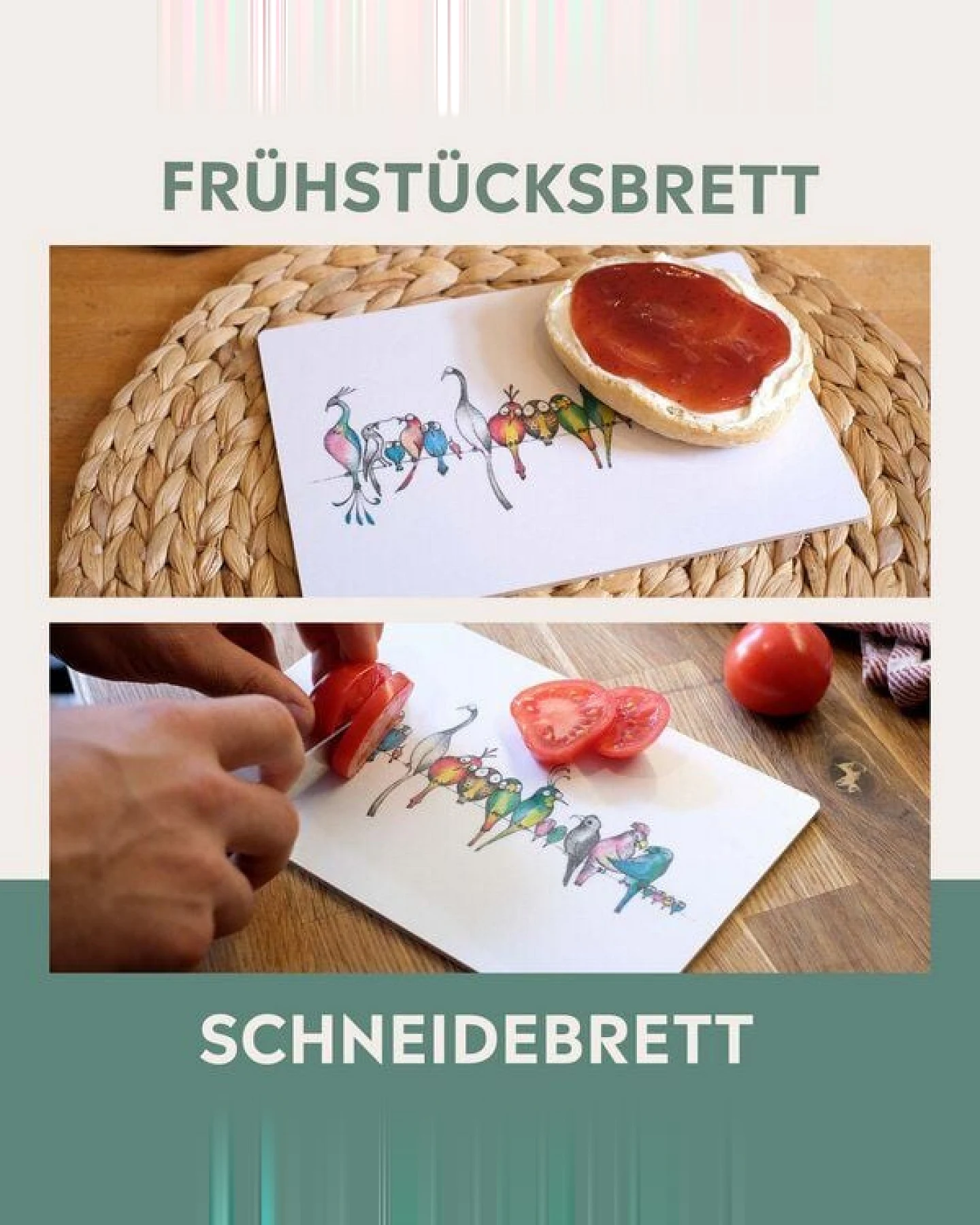 LIGARTI Holzbrettchen - Vogelparade – Ansicht 4