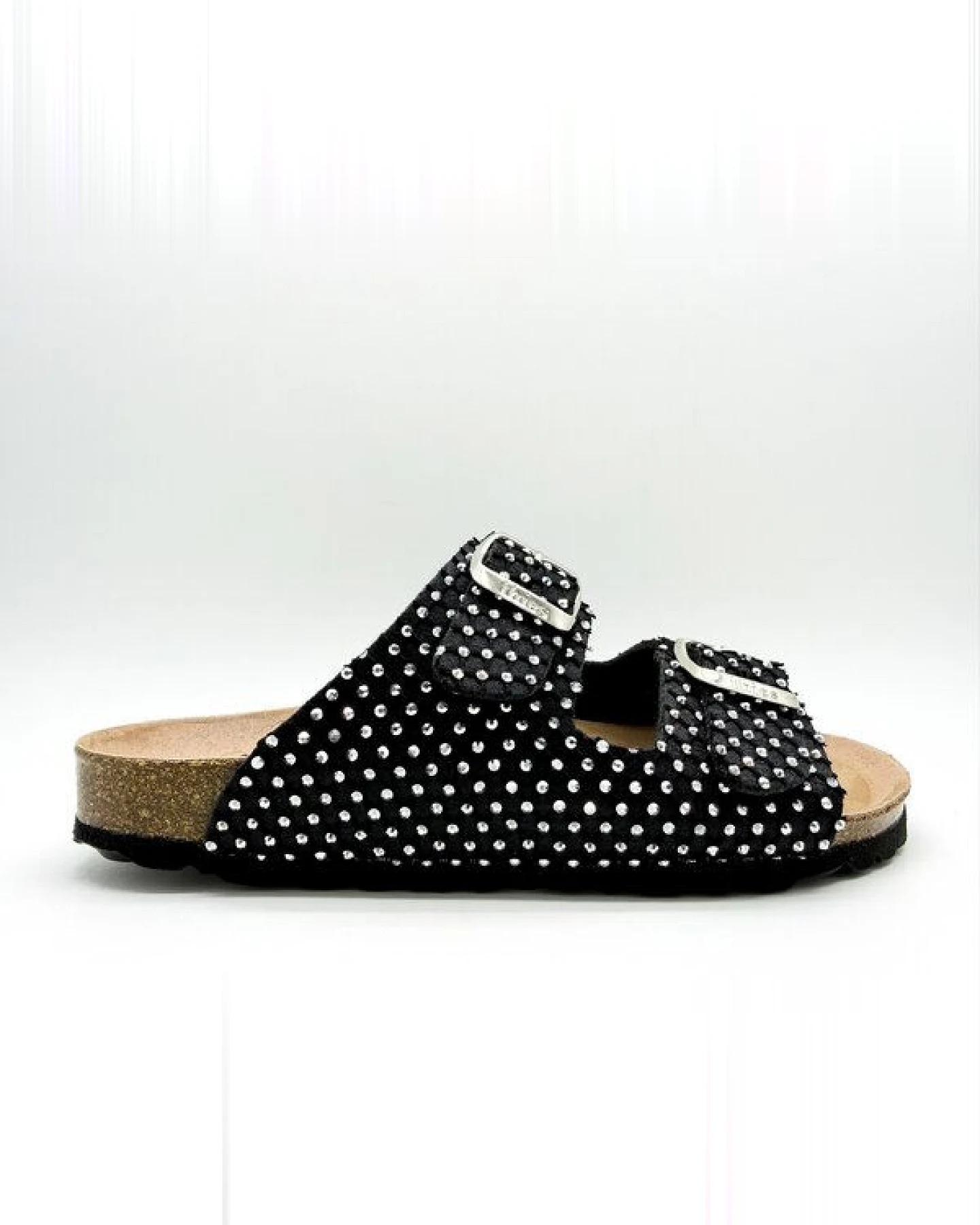 Vegane "thies ® Rec Sparkle Sandal" mit funkelnden Strasssteinen – Ansicht 2