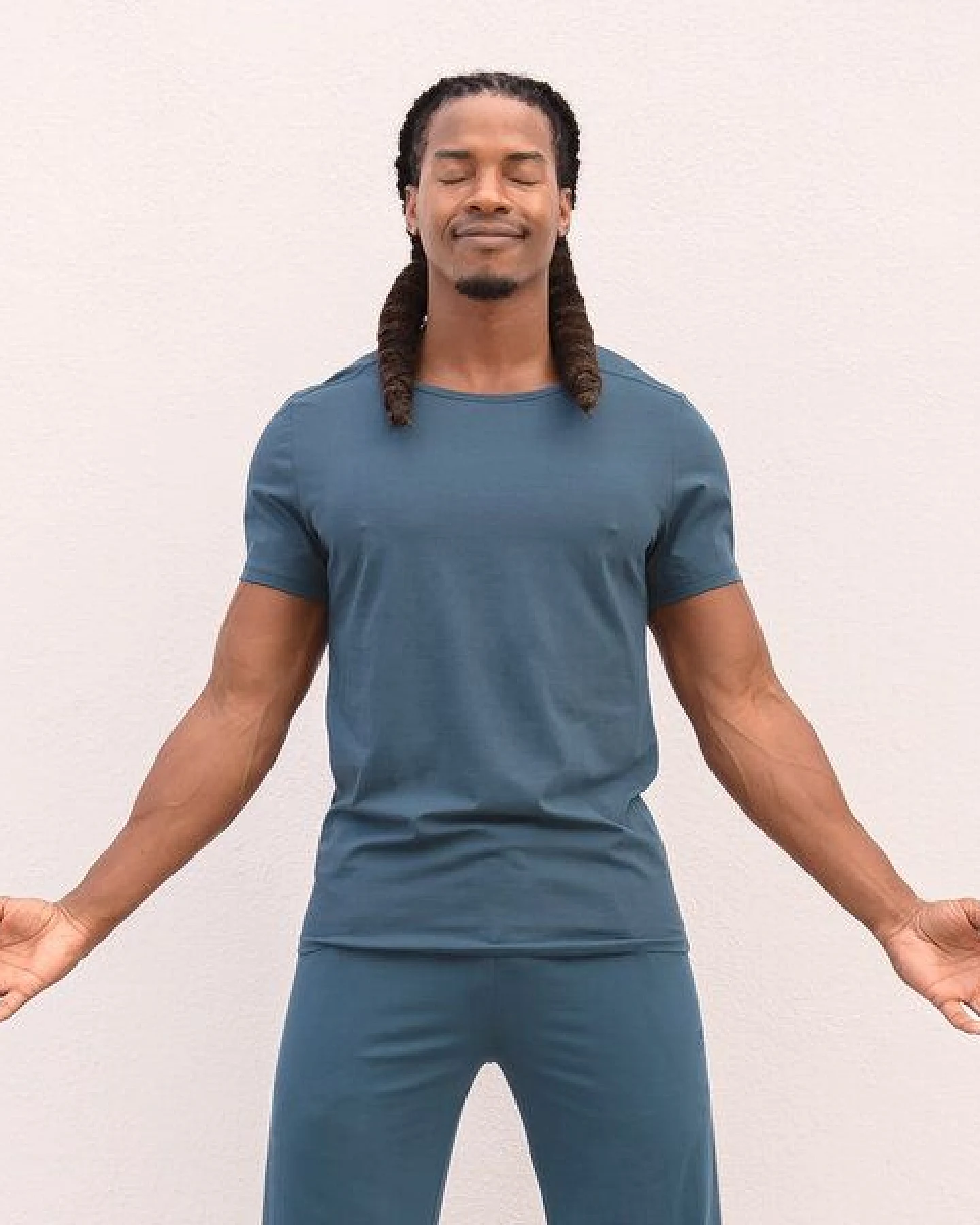 Jaya ROCKY UNI - Männer - körpernahes T-Shirt für Yoga aus Biobaumwolle – Ansicht 2