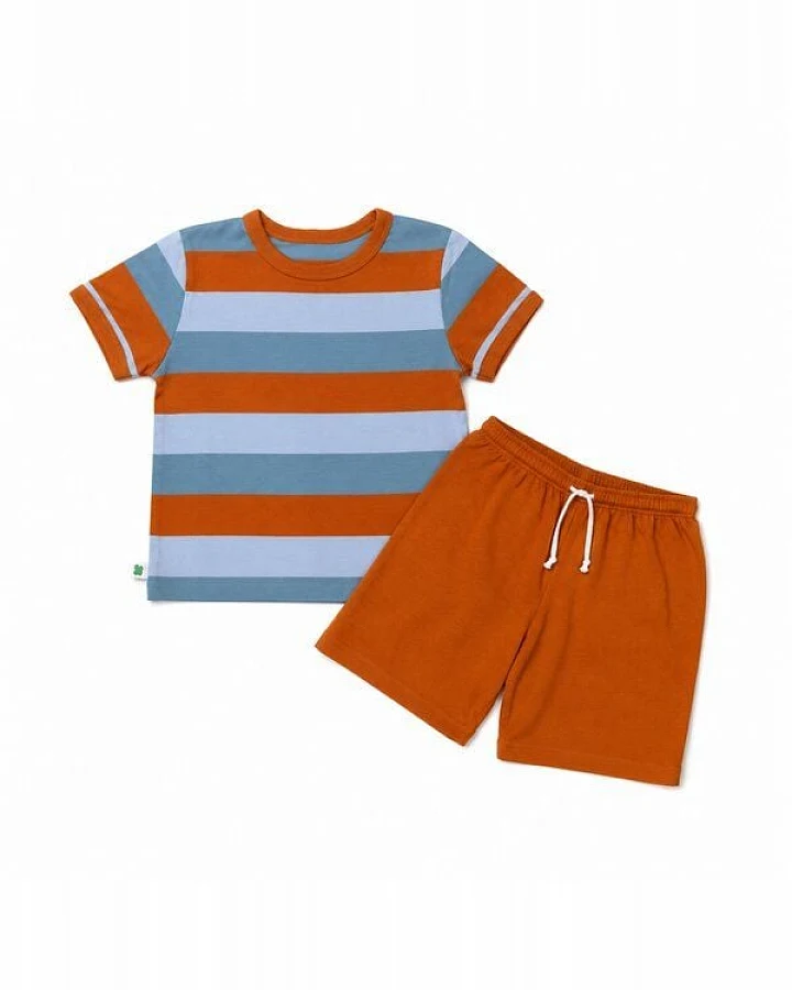 Fred's World by Green Cotton "Green Cotton" Schlafanzug Shorty Streifen