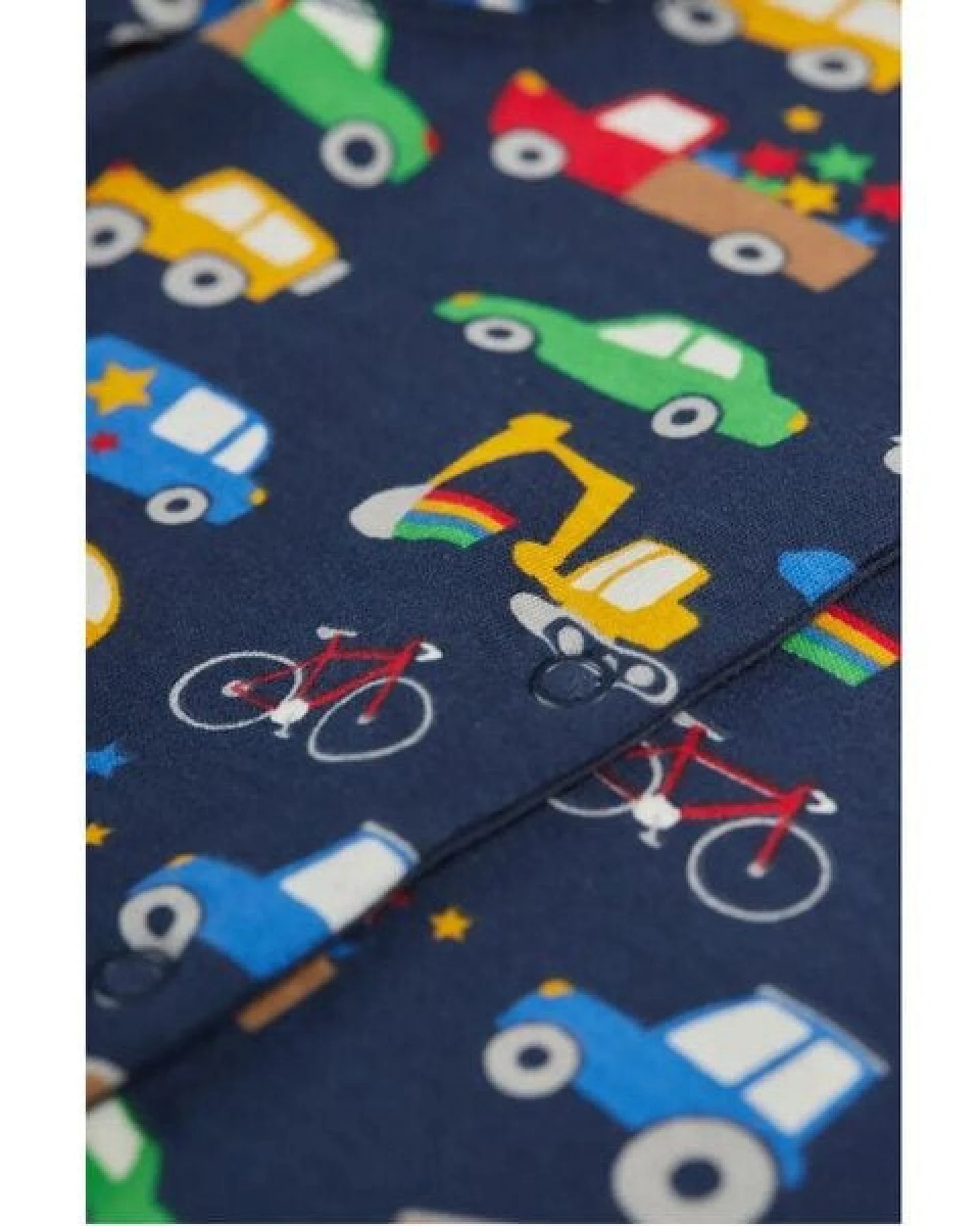 Frugi Babystrampler Rainbow Wheels Schlafanzug – Ansicht 2