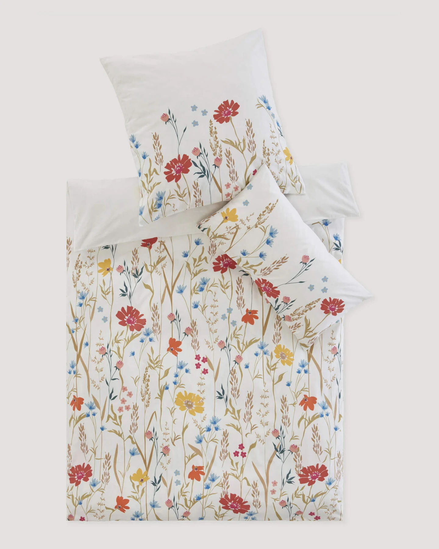hessnatur Renforcé Bettwäsche Set MEDY aus Bio-Baumwolle - grün - Größe 155x220 / 80x80 cm – Ansicht 2