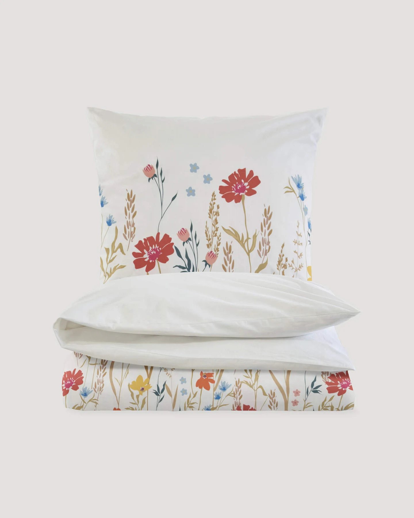 hessnatur Renforcé Bettwäsche Set MEDY aus Bio-Baumwolle - grün - Größe 155x220 / 80x80 cm – Ansicht 3