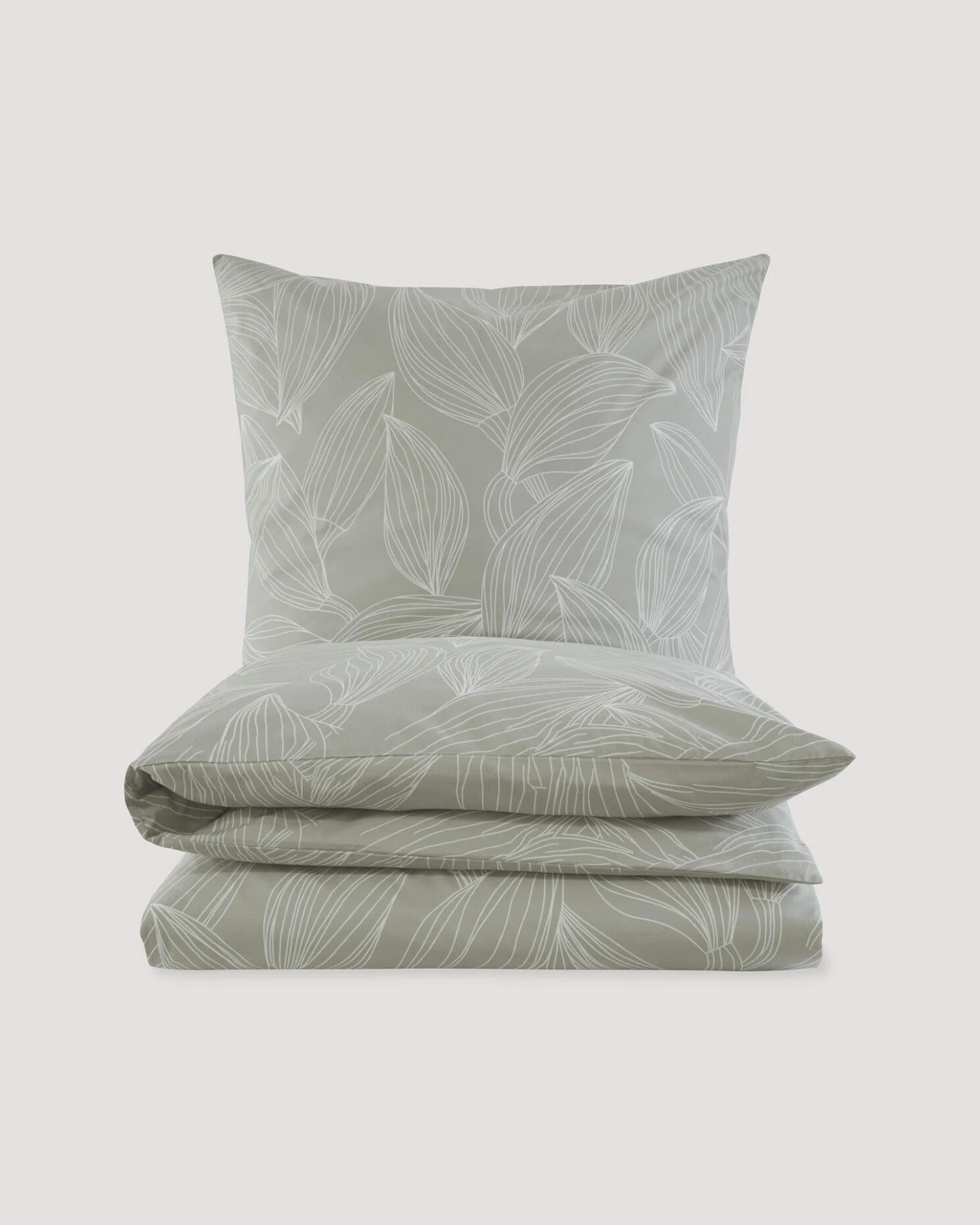 hessnatur Perkal Bettwäsche Set VENNO aus Bio-Baumwolle - grau - Größe 135x200 / 80x80 cm – Ansicht 3