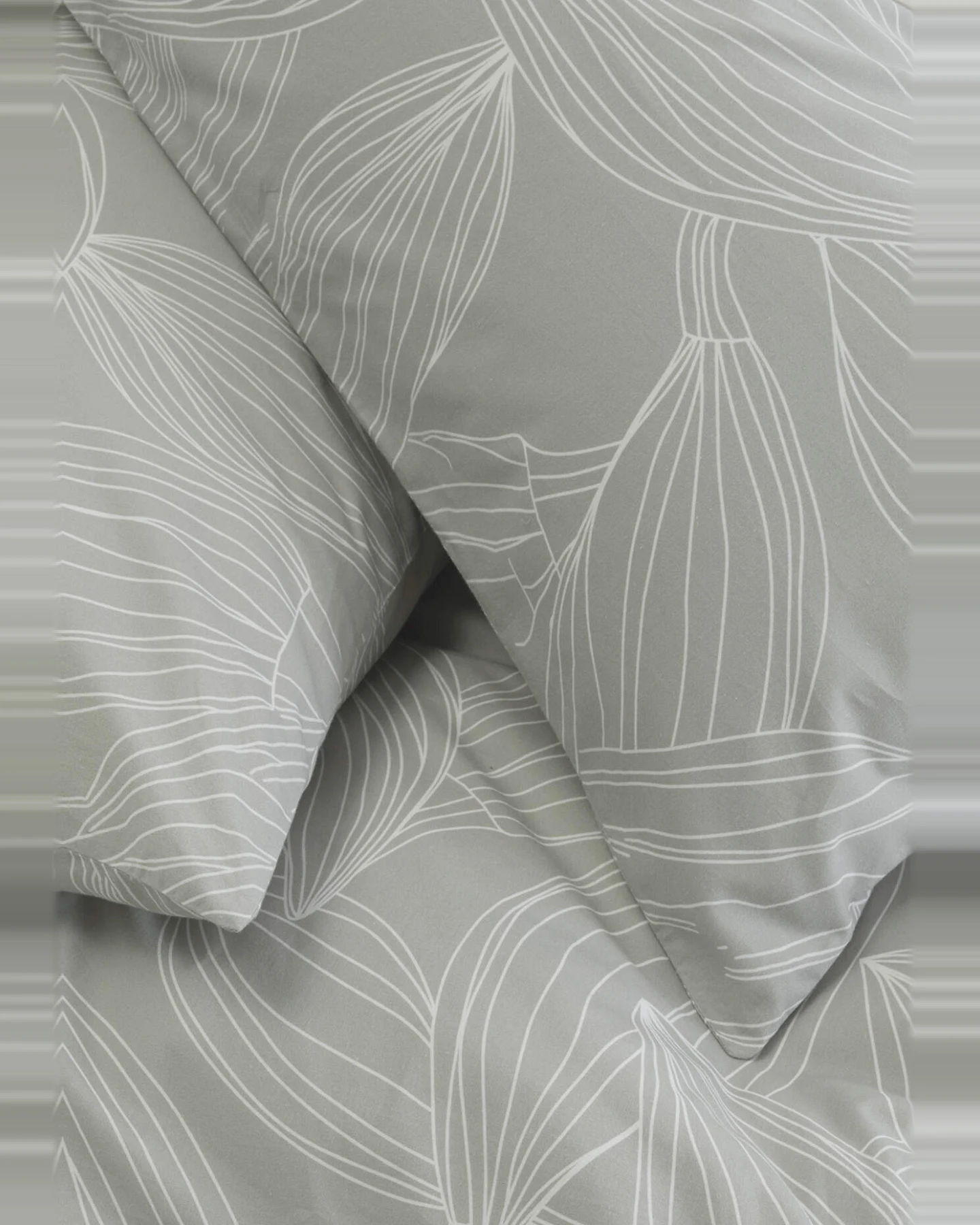 hessnatur Perkal Bettwäsche Set VENNO aus Bio-Baumwolle - grau - Größe 135x200 / 80x80 cm – Ansicht 4