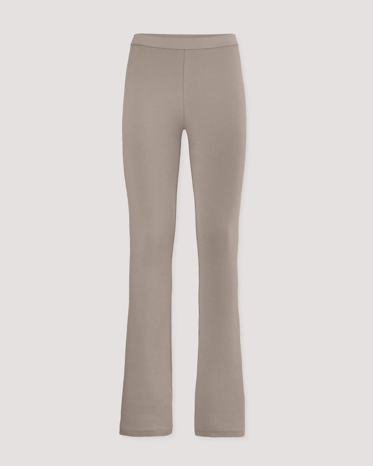 hessnatur Damen Leggings Flared SOFT RIB aus Bio-Baumwolle - beige - Größe 48 – Ansicht 3