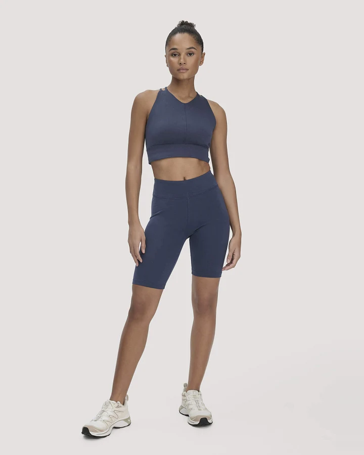 hessnatur Loungewear Shorts Fitted ACTIVE LIGHT aus Bio-Baumwolle - blau - Größe L/k