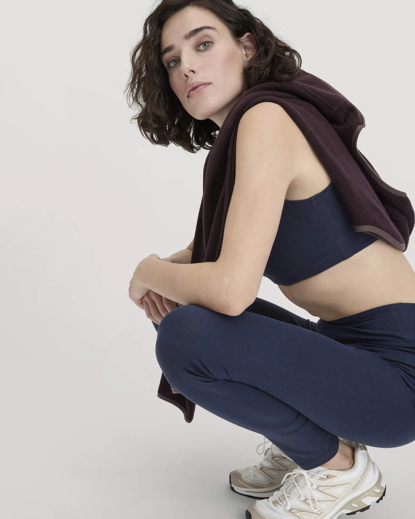 hessnatur Loungewear Leggings Medium Cut ACTIVE LIGHT aus Bio-Baumwolle - blau - Größe L/k – Ansicht 3