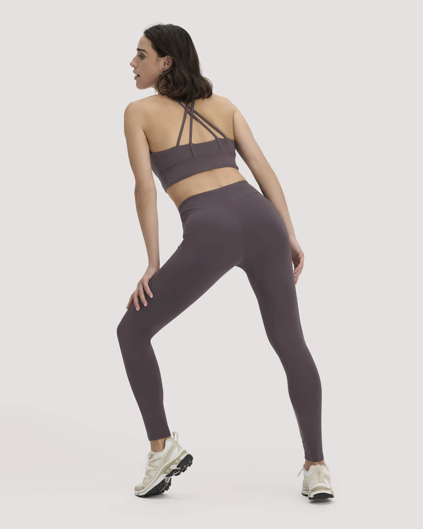 hessnatur Loungewear Leggings Medium Cut ACTIVE LIGHT aus Bio-Baumwolle - braun - Größe XL/k – Ansicht 2
