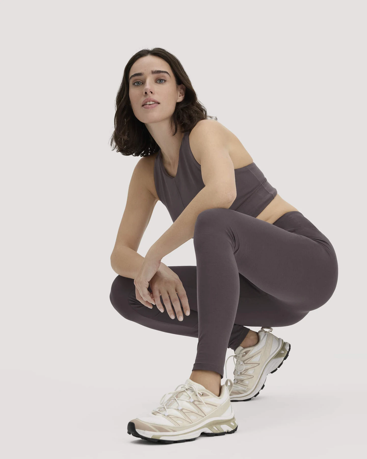 hessnatur Loungewear Leggings Medium Cut ACTIVE LIGHT aus Bio-Baumwolle - braun - Größe XL/k – Ansicht 4