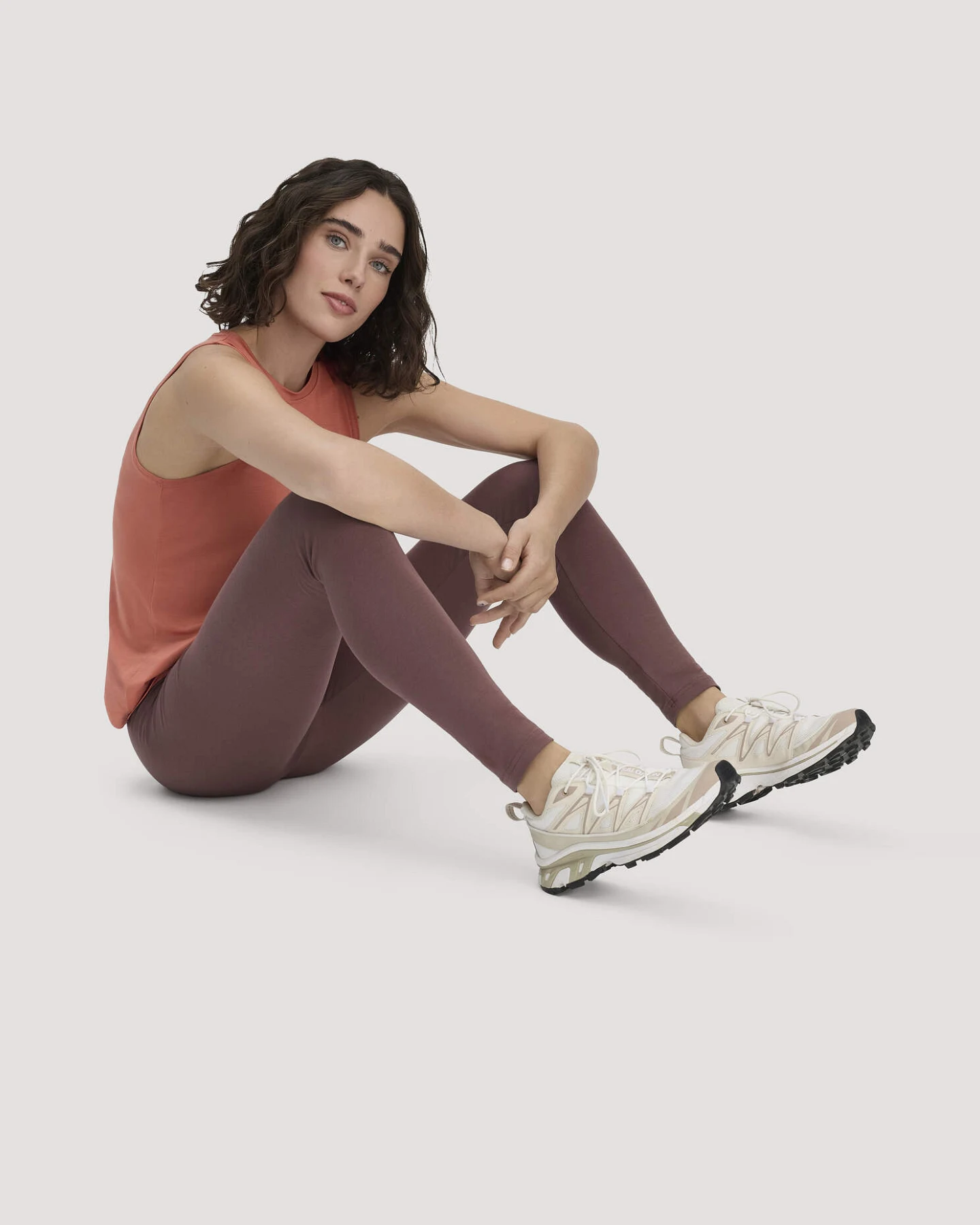 hessnatur Loungewear Leggings Medium Cut ACTIVE LIGHT aus Bio-Baumwolle - braun - Größe XS/k – Ansicht 4