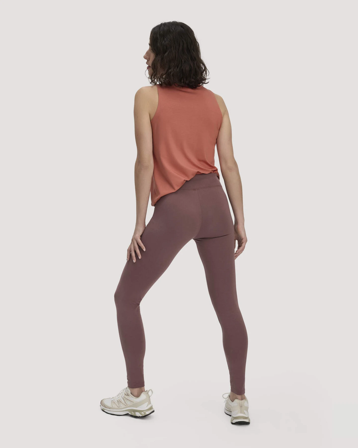 hessnatur Loungewear Leggings Medium Cut ACTIVE LIGHT aus Bio-Baumwolle - braun - Größe XXL/k – Ansicht 2