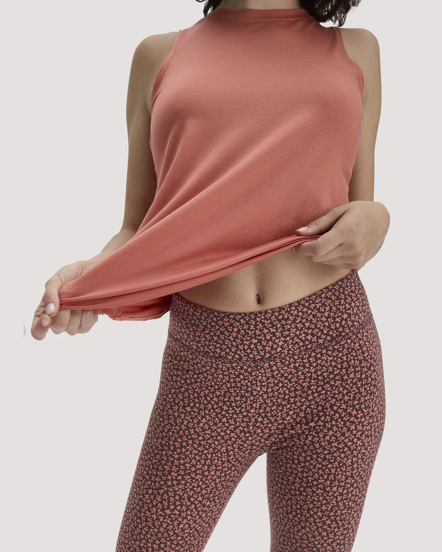 hessnatur Loungewear Leggings Medium Cut ACTIVE LIGHT aus Bio-Baumwolle - braun - Größe XL – Ansicht 3