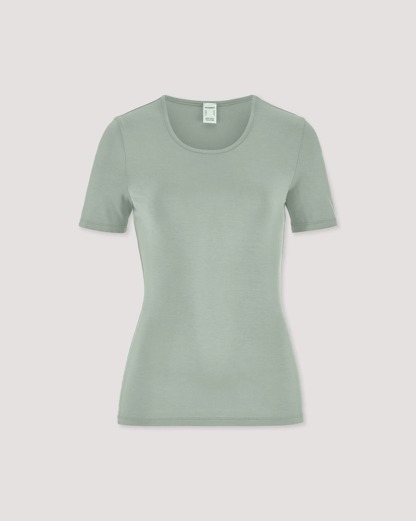 hessnatur Damen T-Shirt PURE FLOW aus TENCEL™ Modal - grün - Größe 44 – Ansicht 3