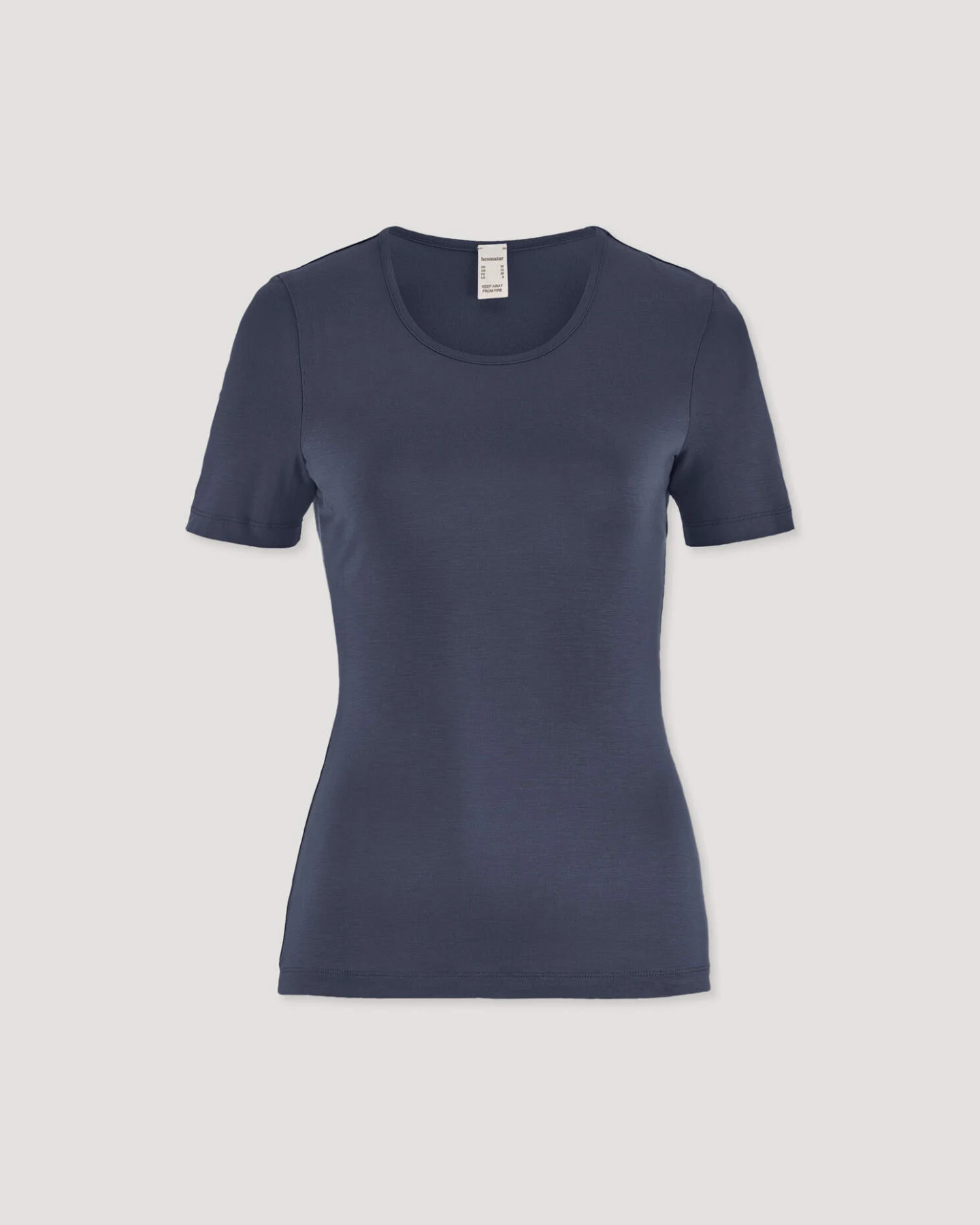 hessnatur Damen T-Shirt PURE FLOW aus TENCEL™ Modal - blau - Größe 34 – Ansicht 4