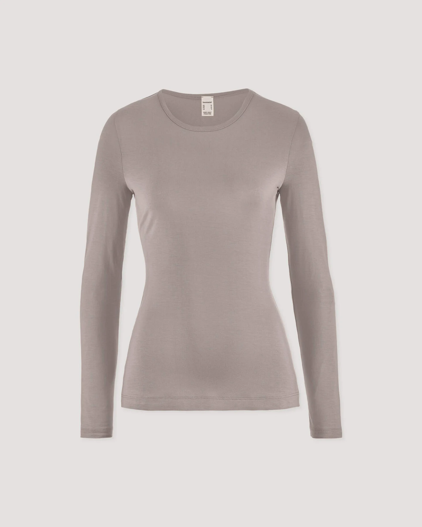 hessnatur Damen Longsleeve PURE FLOW aus TENCEL™ Modal - beige - Größe 34 – Ansicht 4