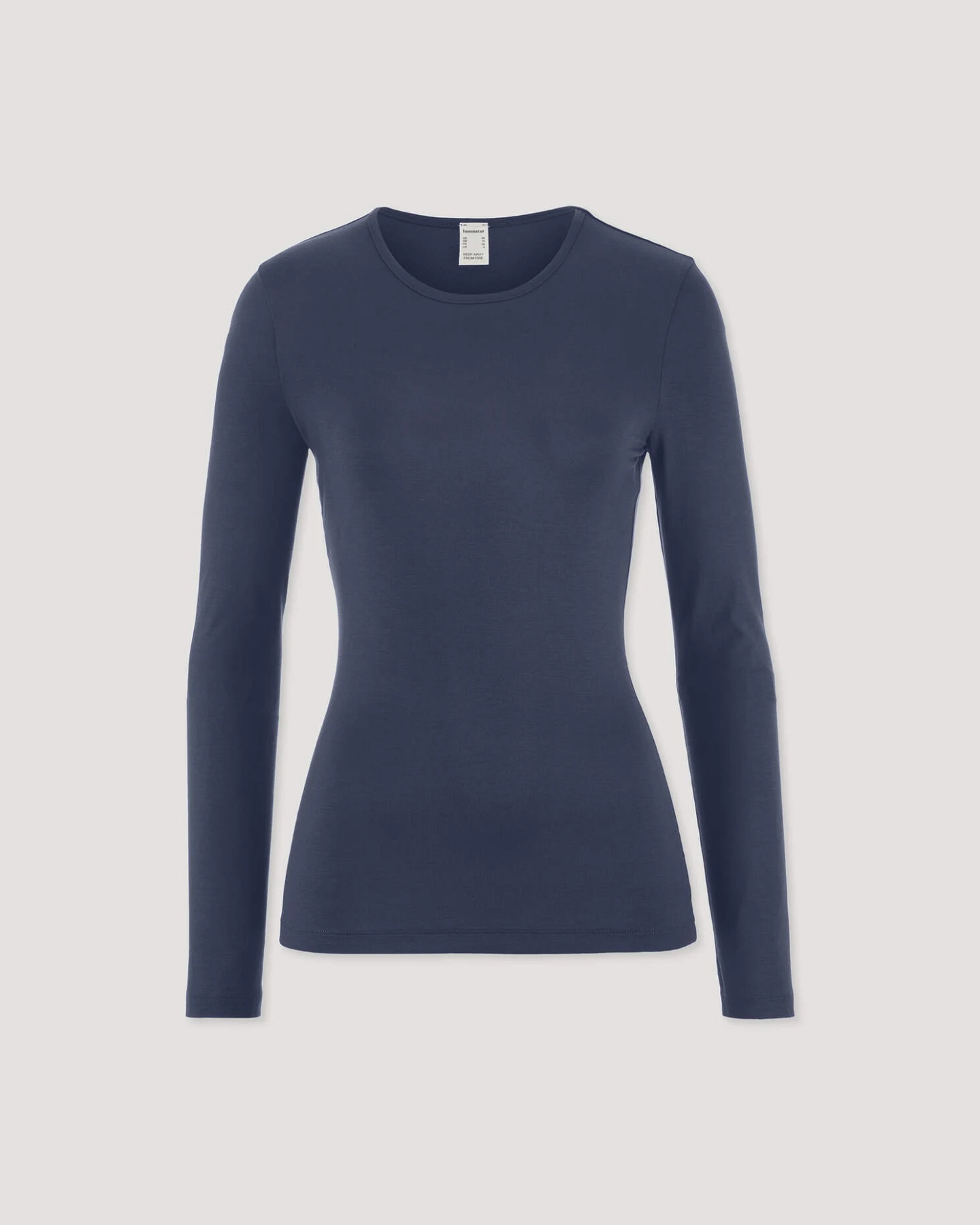 hessnatur Damen Longsleeve PURE FLOW aus TENCEL™ Modal - blau - Größe 48 – Ansicht 3