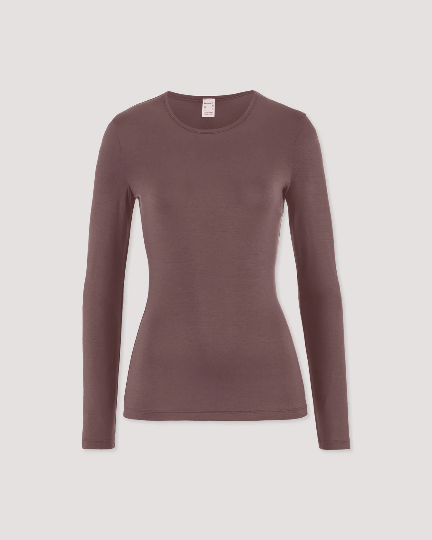 hessnatur Damen Longsleeve PURE FLOW aus TENCEL™ Modal - braun - Größe 34 – Ansicht 3