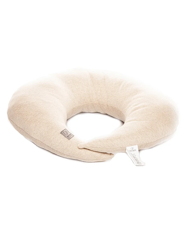 Stillkissen Stillmond, Feinstrick, Bezug Bio-Baumwolle beige Maße ca. 60 x 50 cm