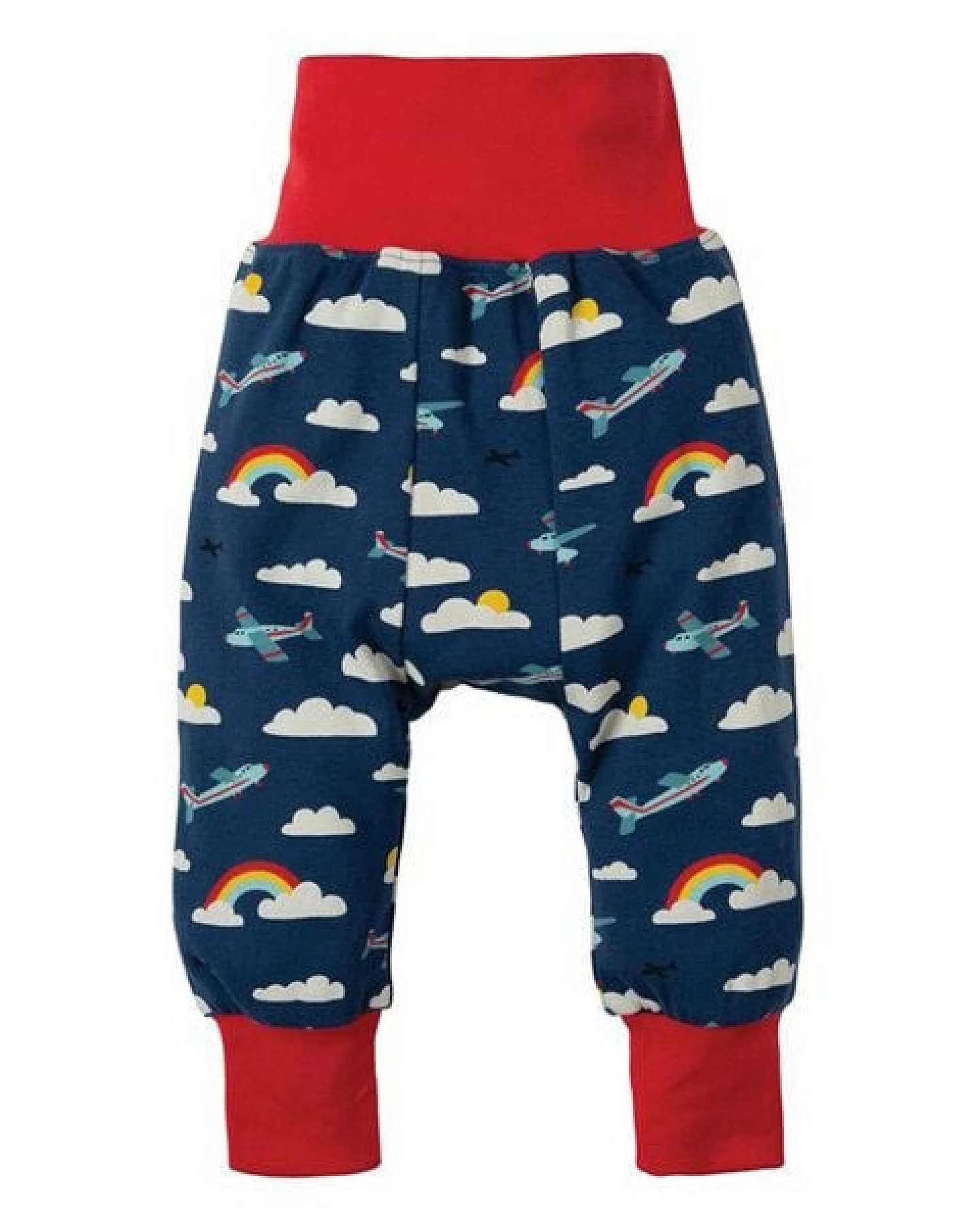 Frugi Pumphose Flugzeuge Marine Blue Fly Away – Ansicht 4
