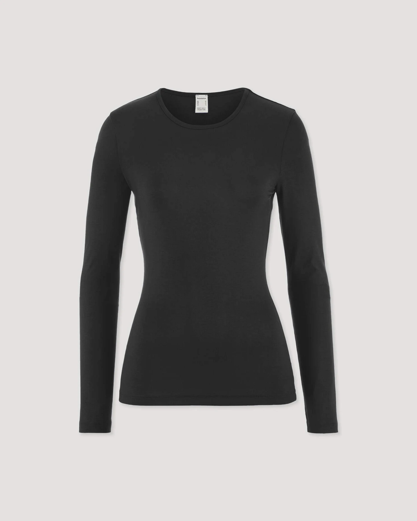 hessnatur Damen Longsleeve PURE FLOW aus TENCEL™ Modal - schwarz - Größe 34 – Ansicht 3
