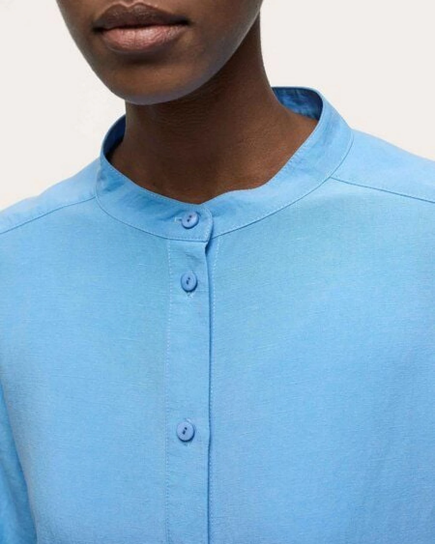 LANIUS Tunikabluse aus TENCEL mit Leinen – Ansicht 3