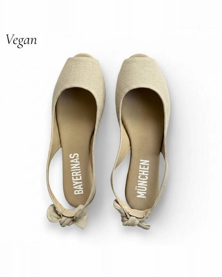 Bayerinas Peeptoe Ballerinas - vegan