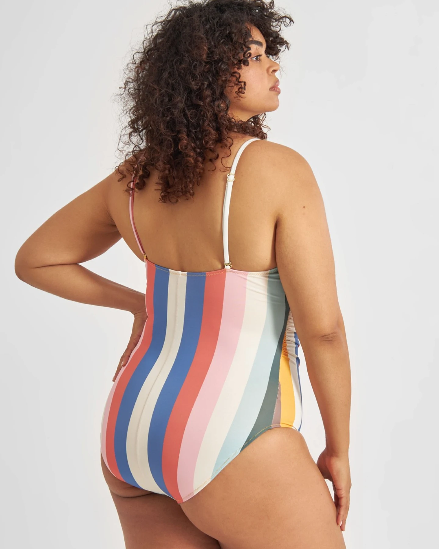Badeanzug Klinte Stripes Multi Color Rosa – Ansicht 5