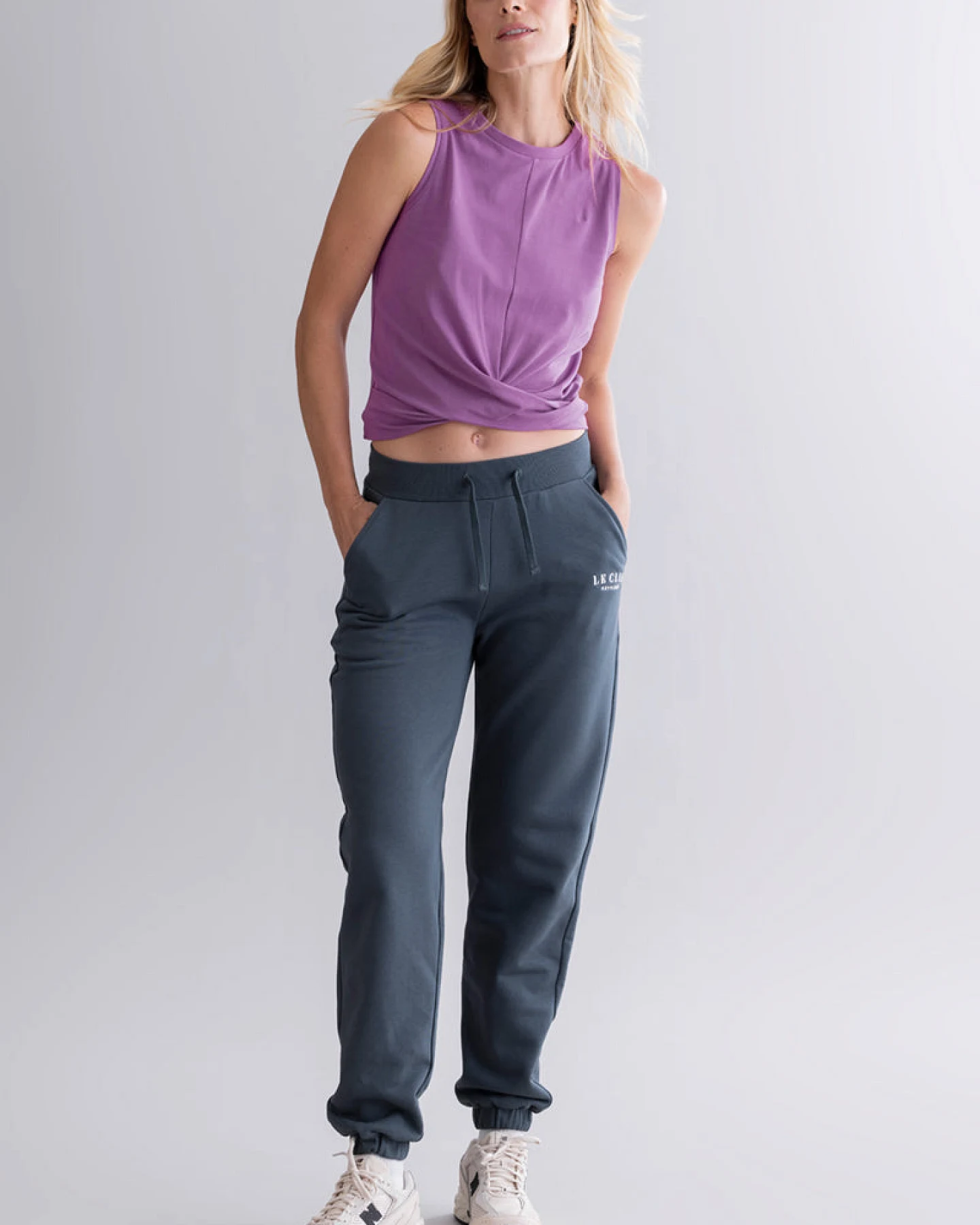 Hey Honey Cuff Sweat Pants Le Club - Teal – Ansicht 7