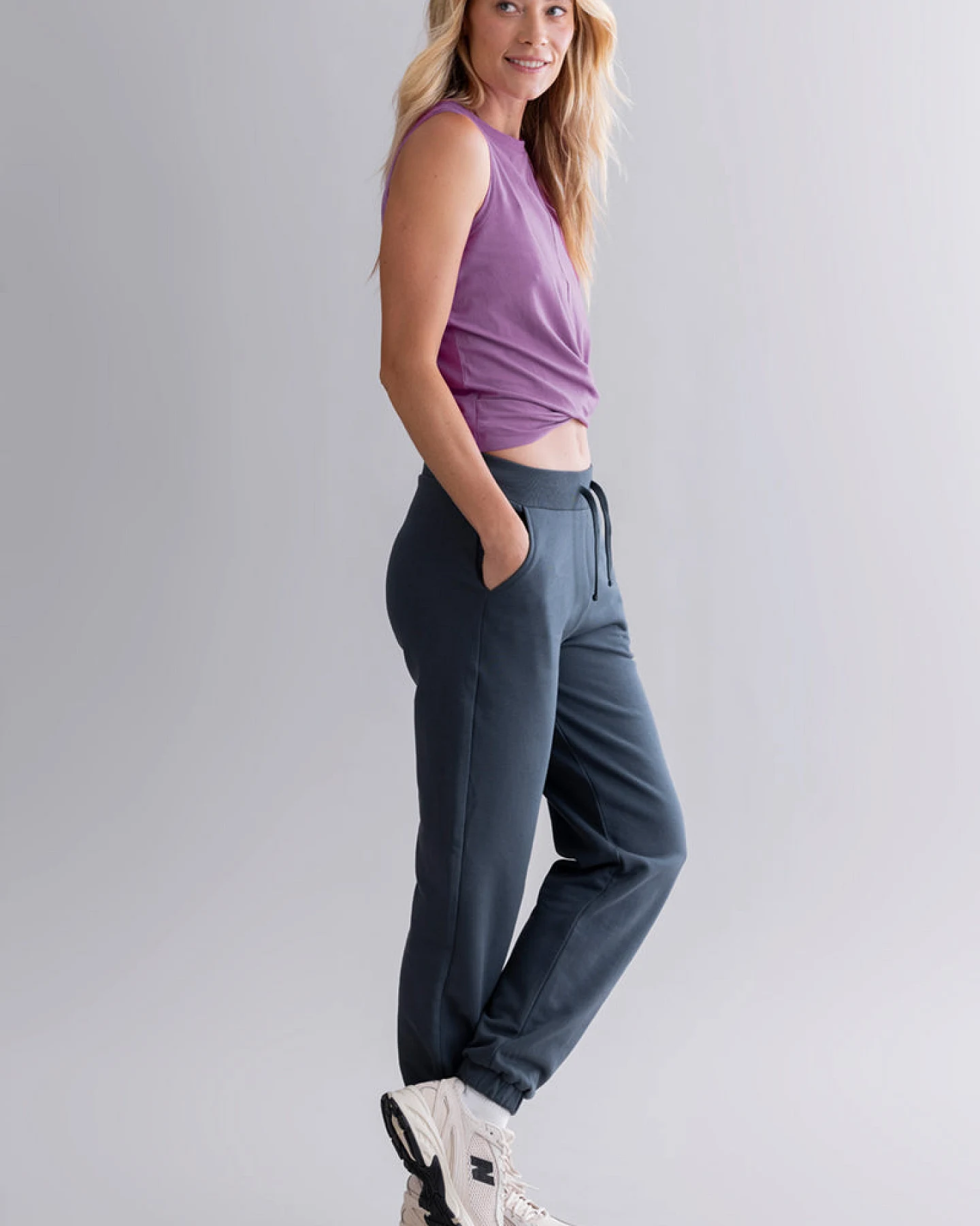 Hey Honey Cuff Sweat Pants Le Club - Teal – Ansicht 2
