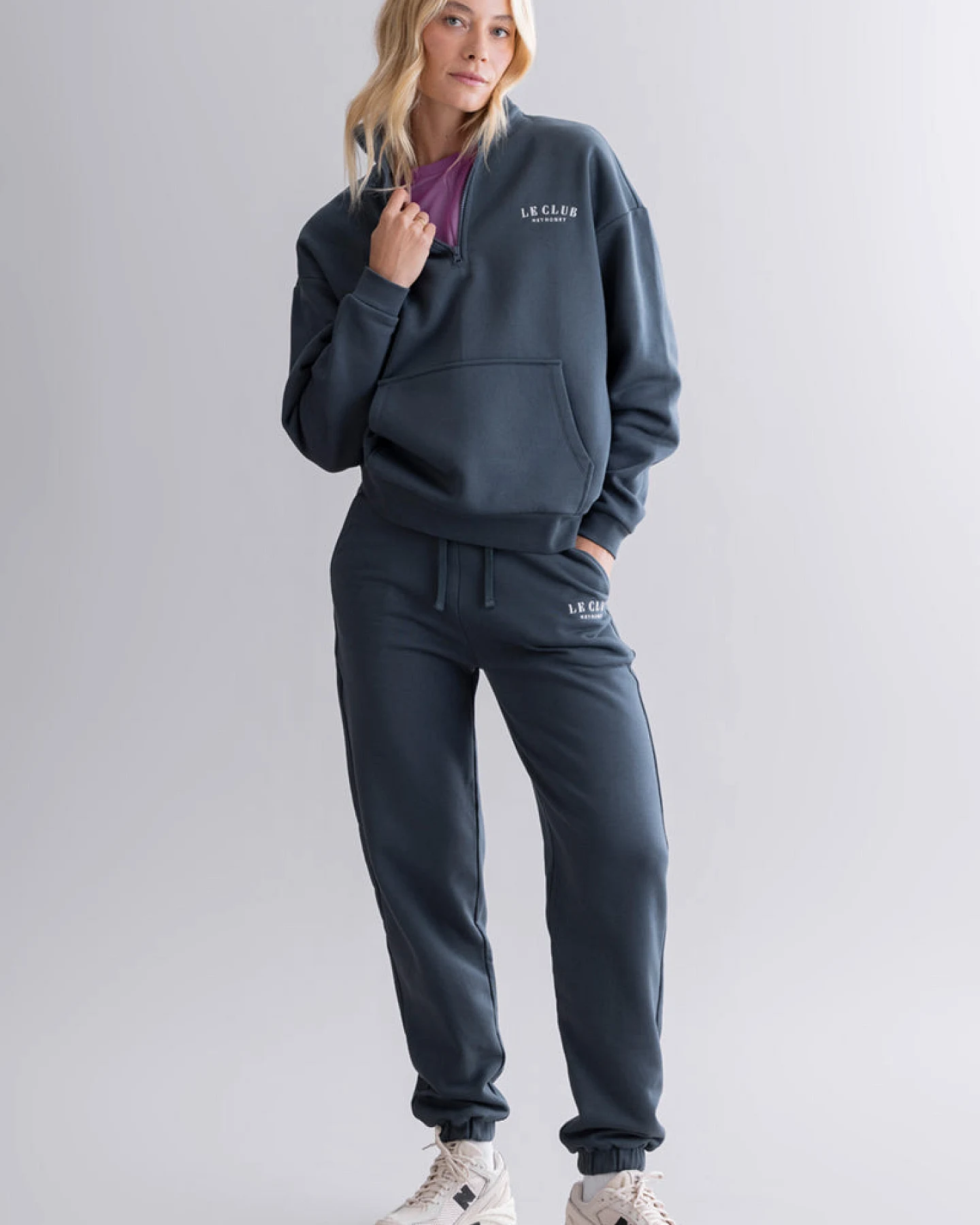 Hey Honey Cuff Sweat Pants Le Club - Teal – Ansicht 3