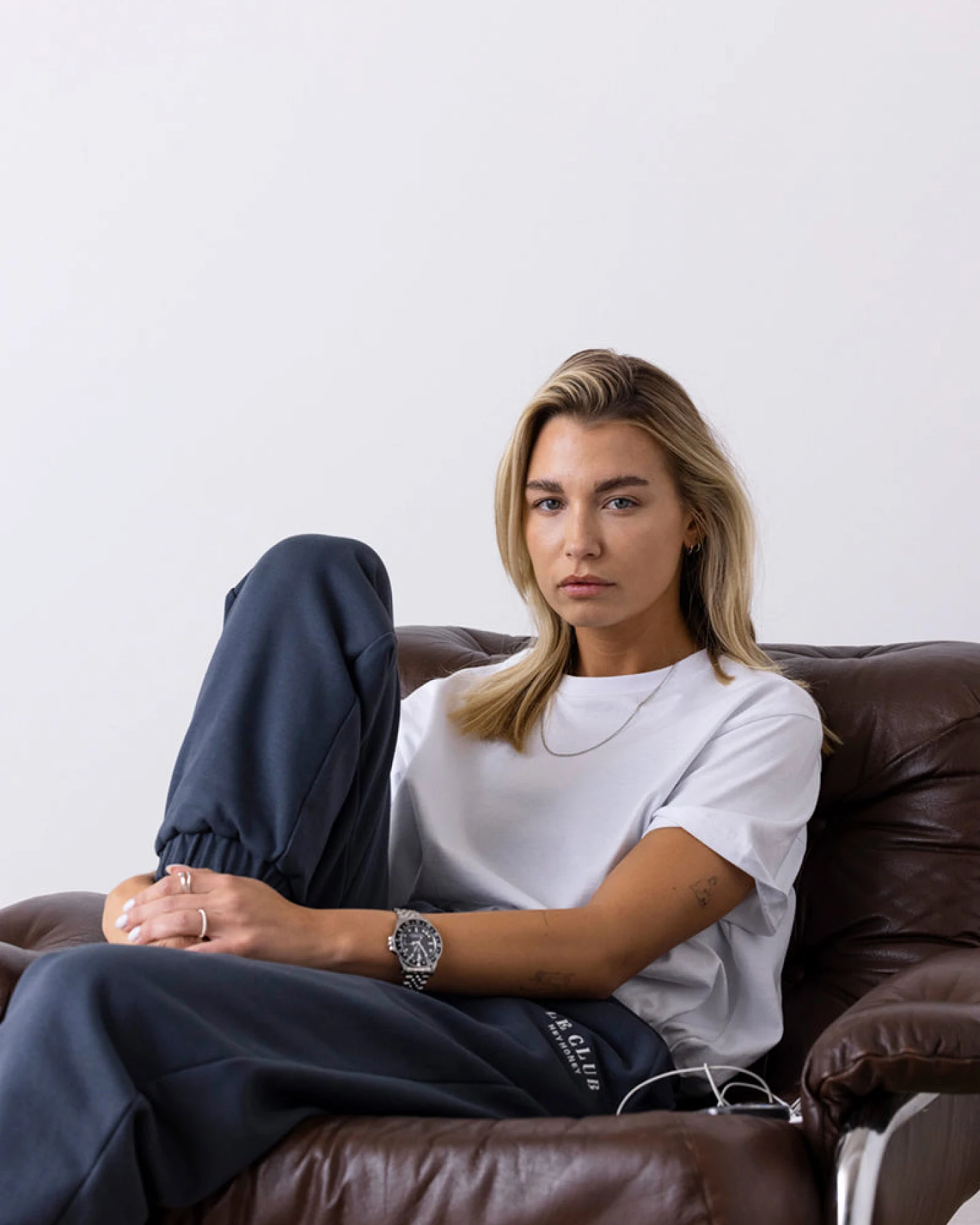 Hey Honey Cuff Sweat Pants Le Club - Teal – Ansicht 6