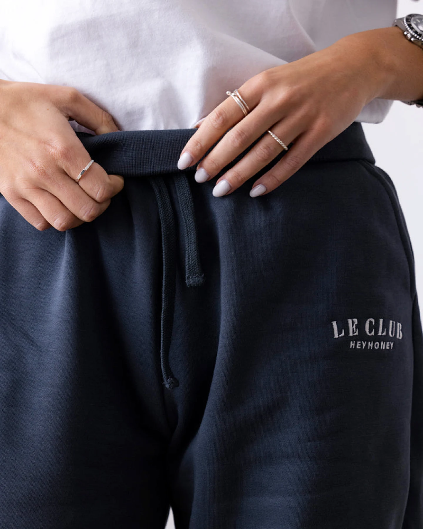 Hey Honey Cuff Sweat Pants Le Club - Teal – Ansicht 8