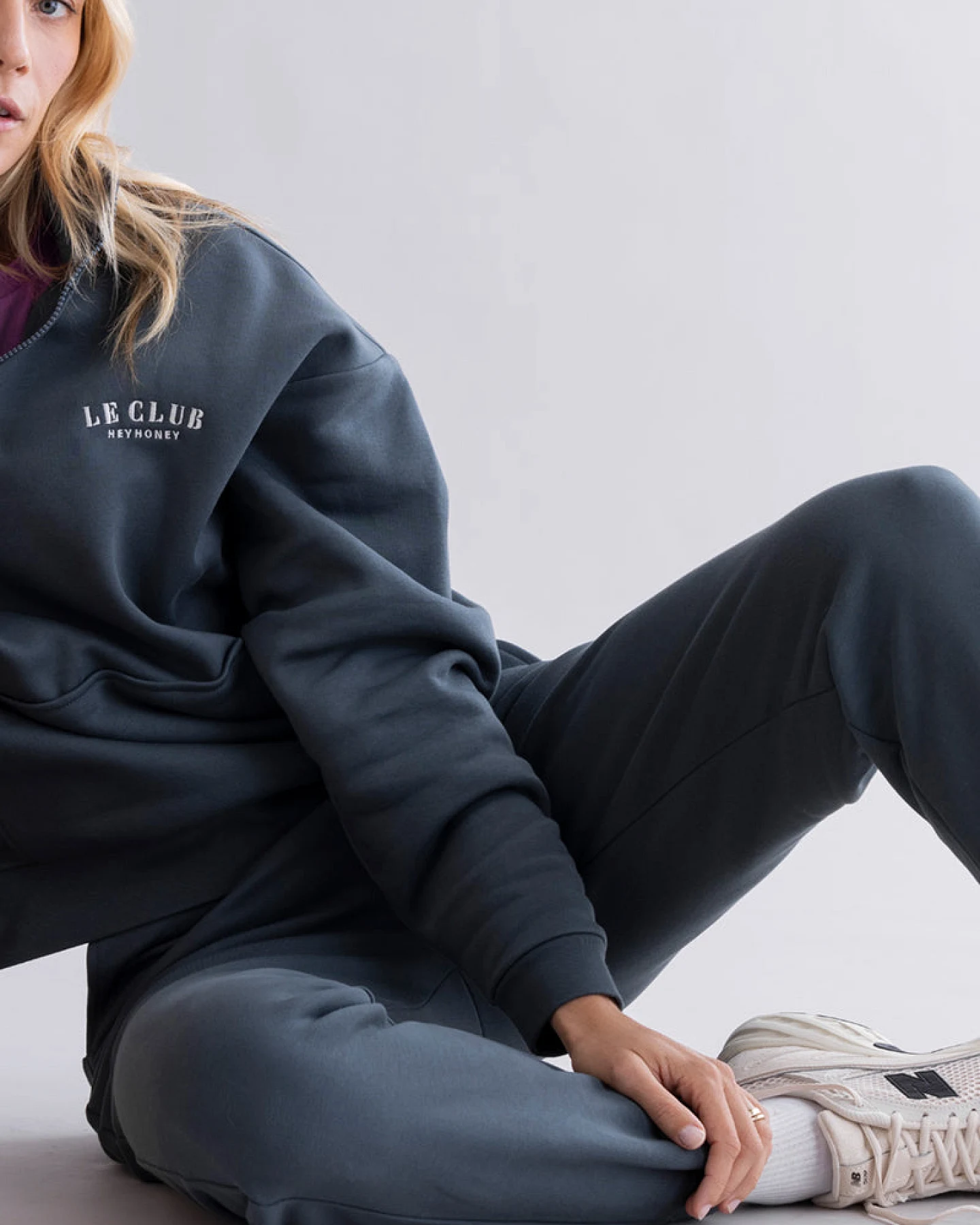 Hey Honey Cuff Sweat Pants Le Club - Teal – Ansicht 9