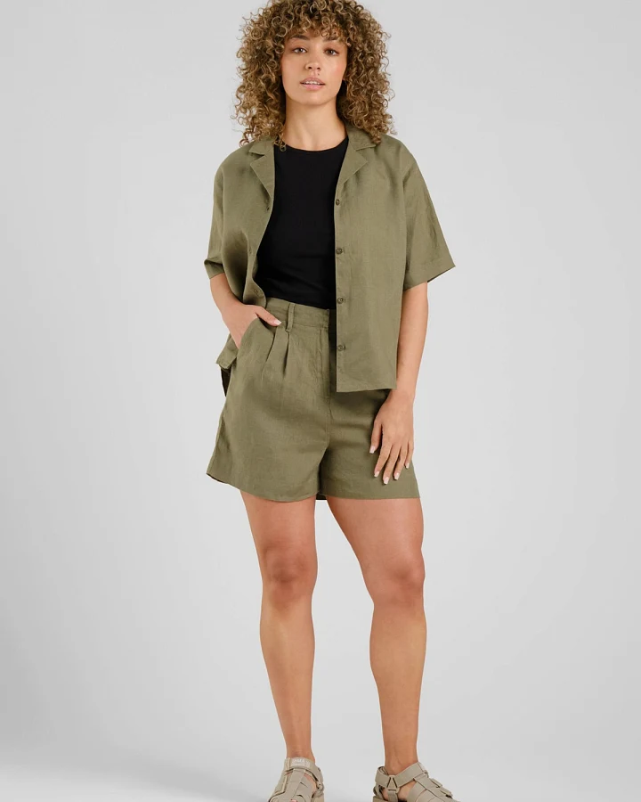 Shorts Djupvik Linen Grün