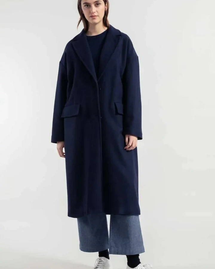 Wollmantel Mara Blau