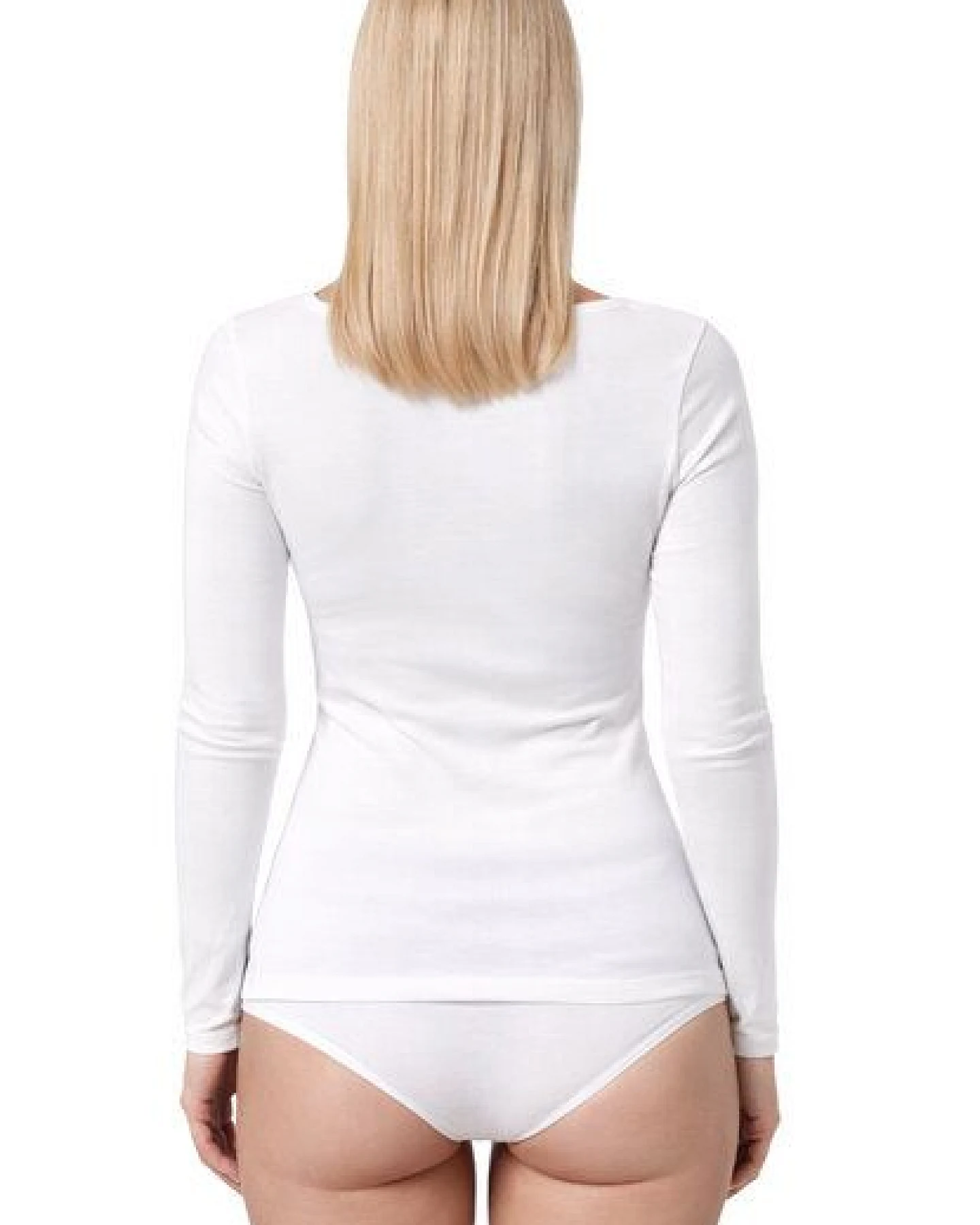 Haasis Bodywear Damen CLASSIC 1/1 Arm Shirt, 3er Pack, Bio Baumwolle – Ansicht 4