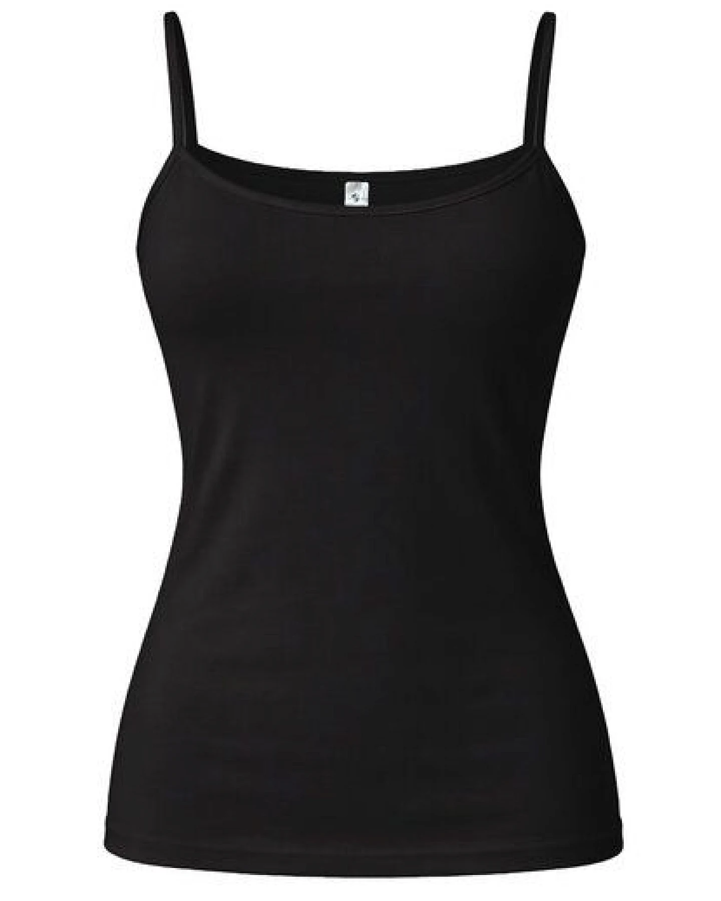 Haasis Bodywear Damen Spaghetti Top, Glanzeinfass, 3er Pack, Bio Baumwolle – Ansicht 2
