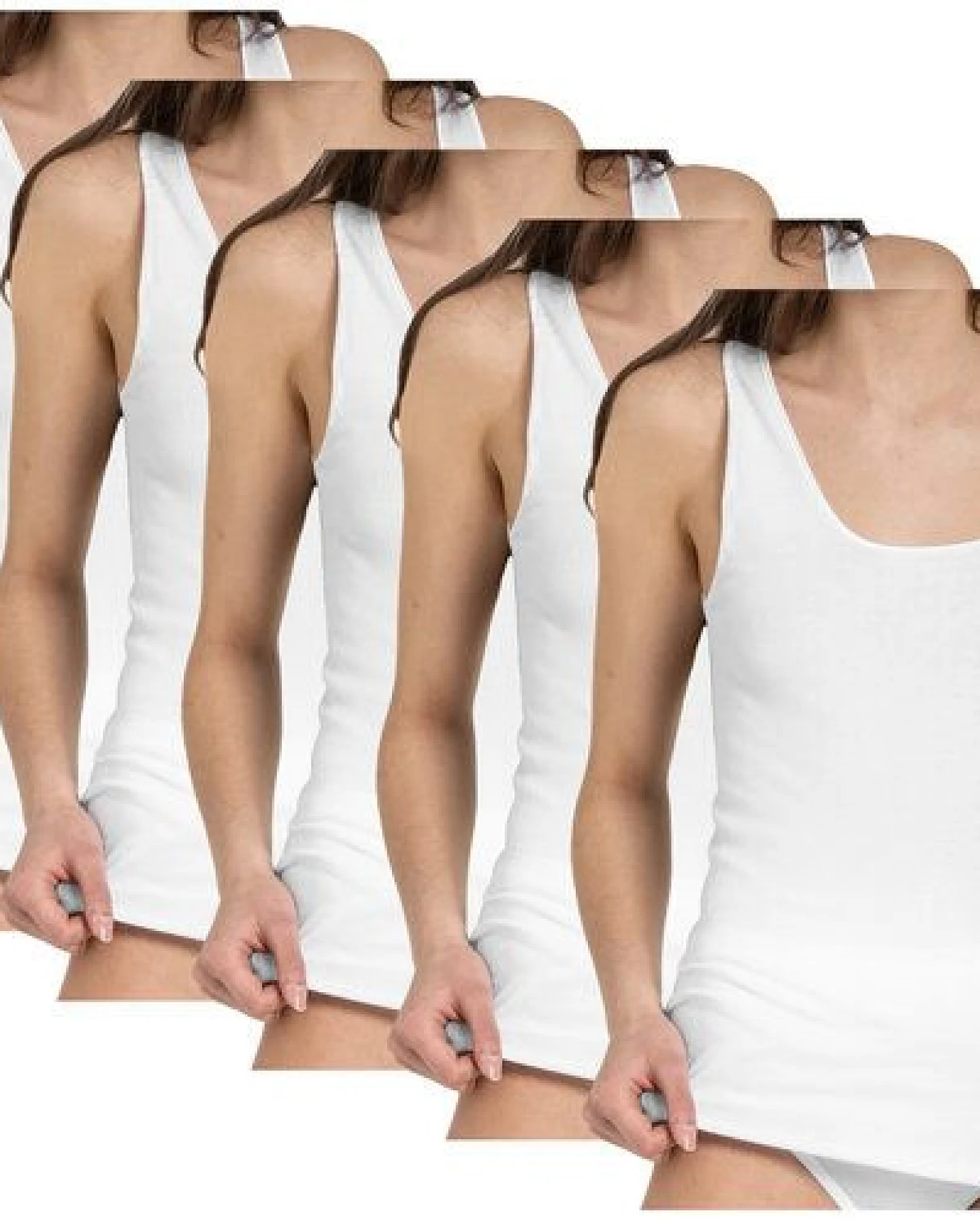 Haasis Bodywear Damen Top Feinripp 5er Pack – Ansicht 3