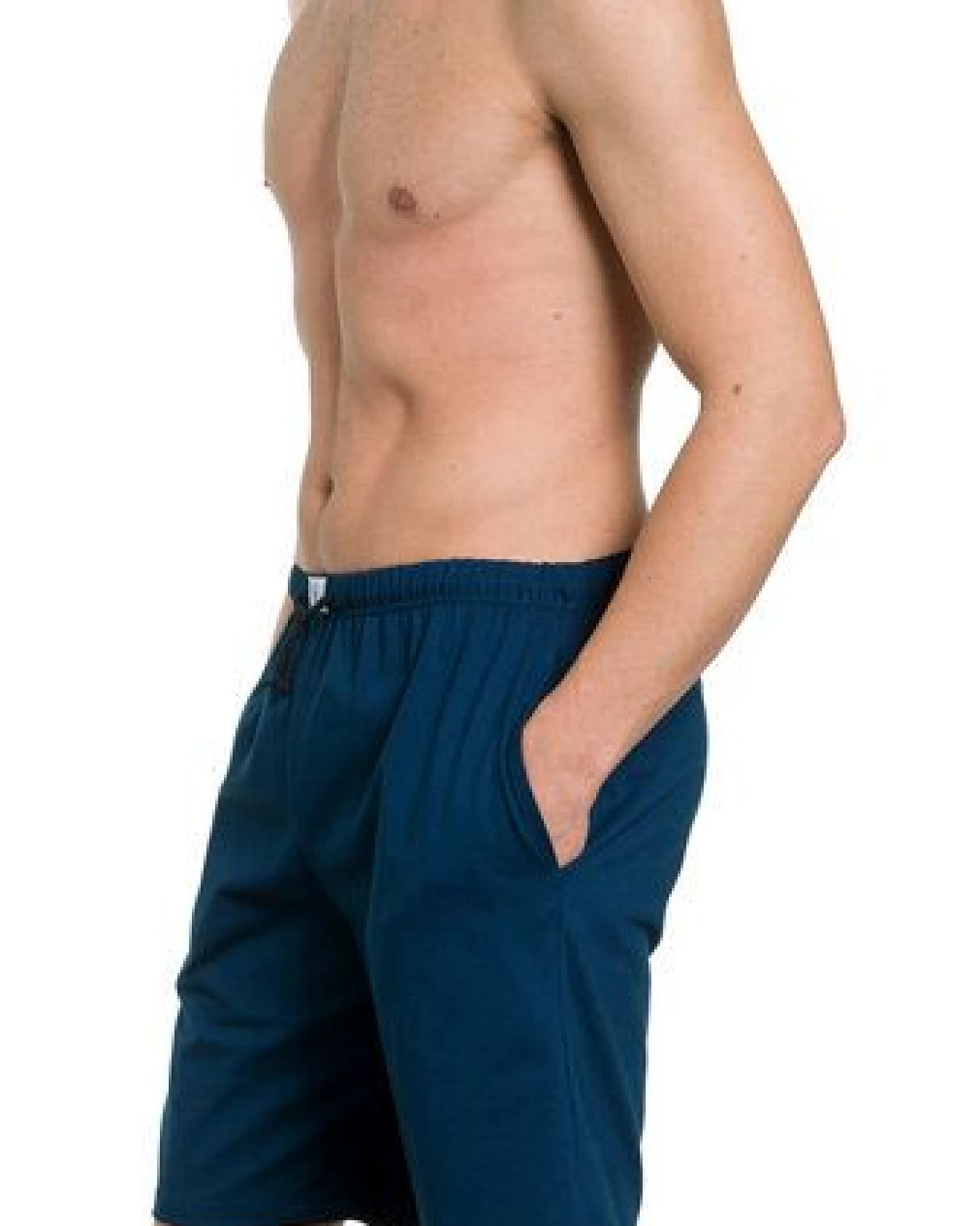 Haasis Bodywear Herren Bermuda mit Seitentaschen, Single Jersey, reine Baumwolle – Ansicht 4