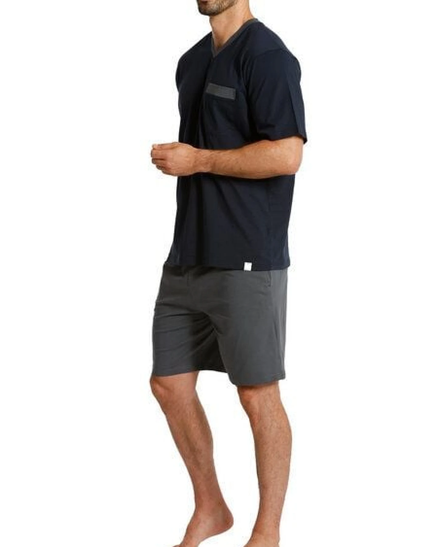 Haasis Bodywear Herren Shorty V-Ausschnitt, Bio Baumwolle, GOTS zertifiziert – Ansicht 3