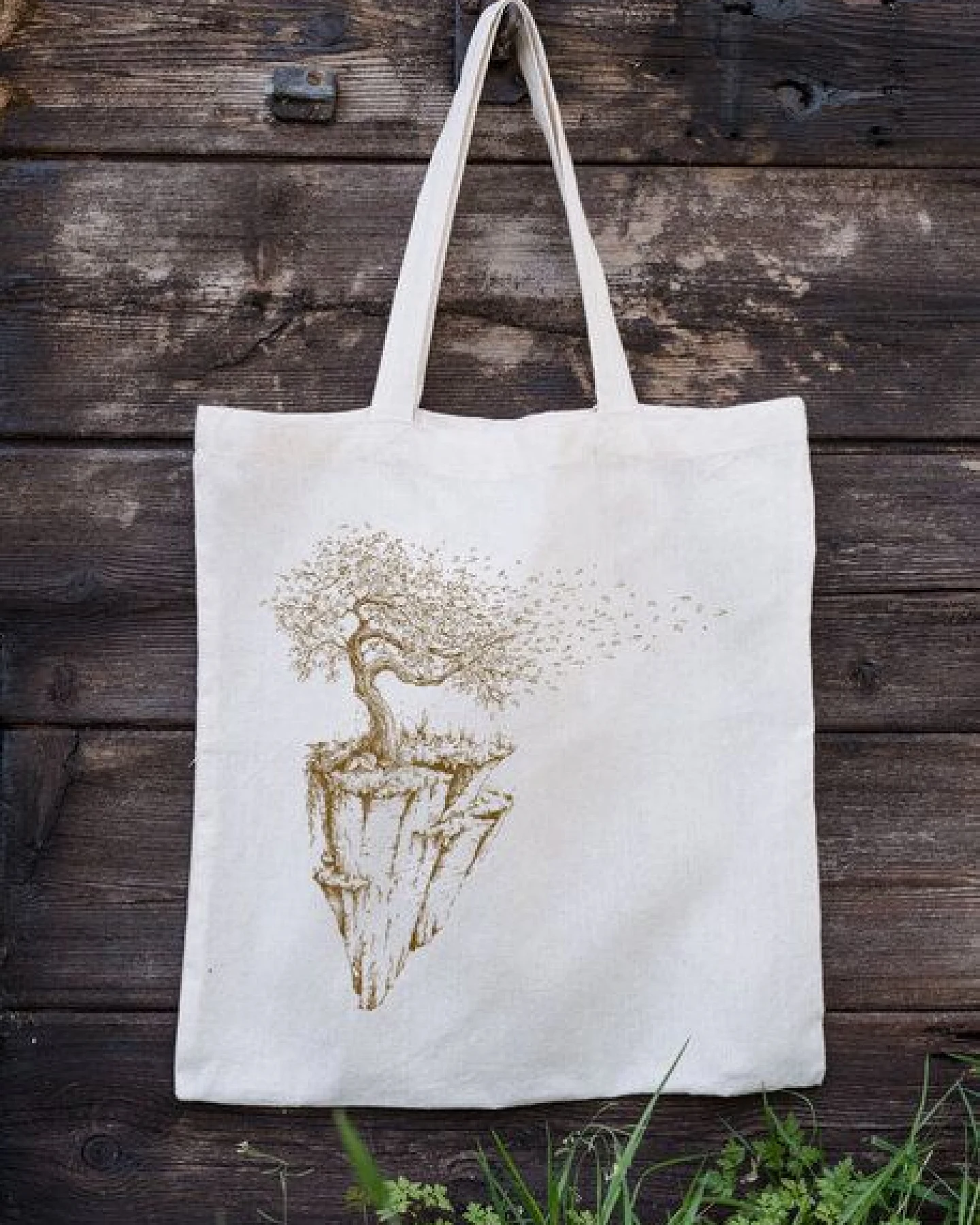 Life-Tree Tasche aus Biobaumwolle Fairwear "Maple Island" für in Grün/Blau/Weiß/Rot – Ansicht 3