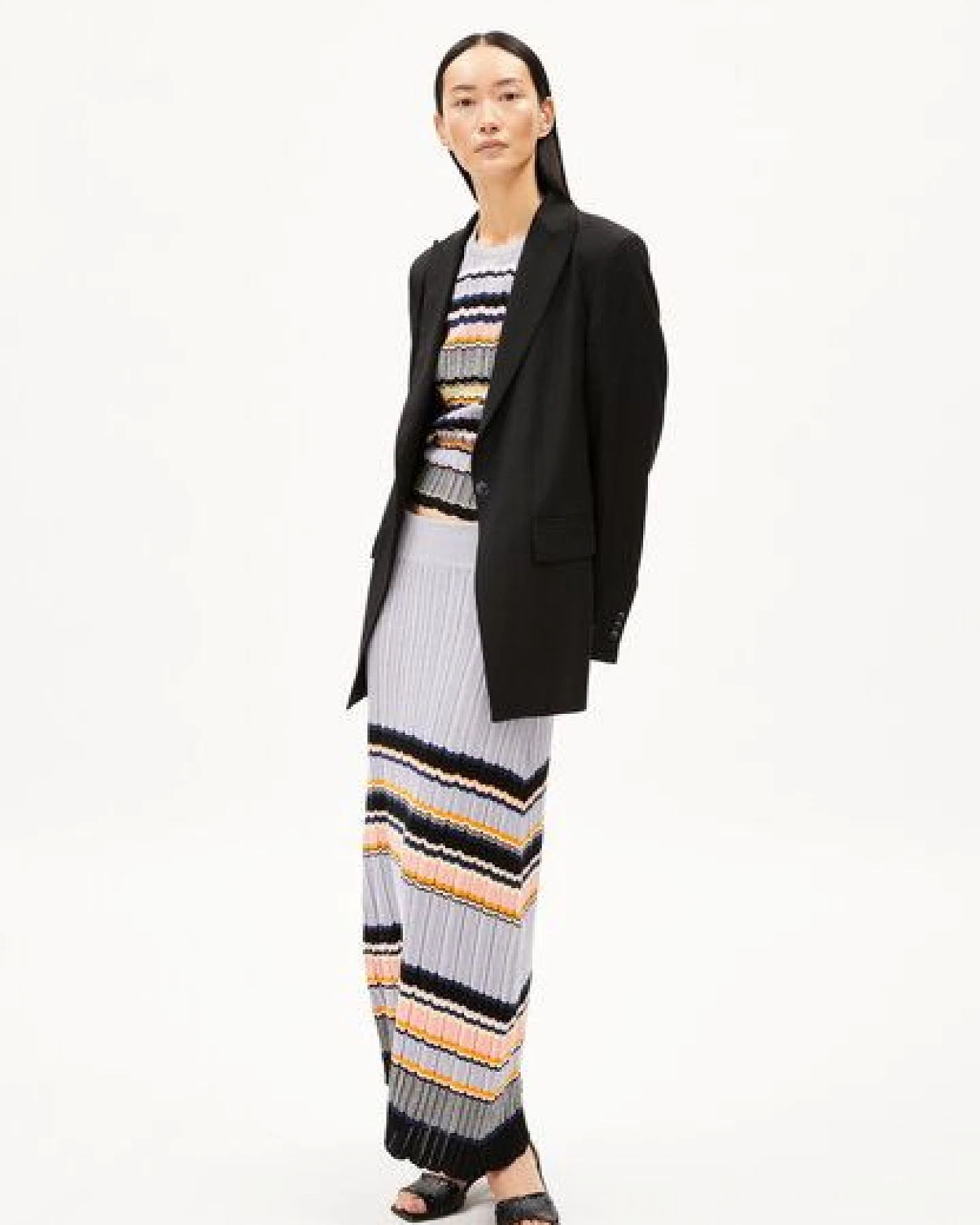ARMEDANGELS MINNAA STRIPES Damen Strickrock aus Bio-Baumwolle – Ansicht 4